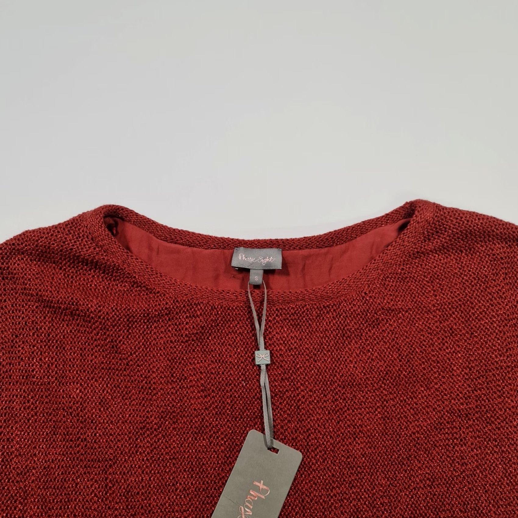 Vintage Phase Eight Womens Jumper Red Small Short Sleeve Pullover Top Knit Logo Round Neck Casual Party/Cocktail Vintage No (max 200 chars) Size S / US 4 / IT 40 - 2 Thumbnail