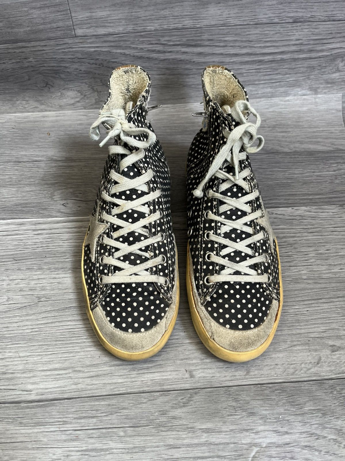 Golden Goose Golden goose Francy polka dot zipper high top sneakers sz39 Size US 10 / IT 40 - 2 Thumbnail