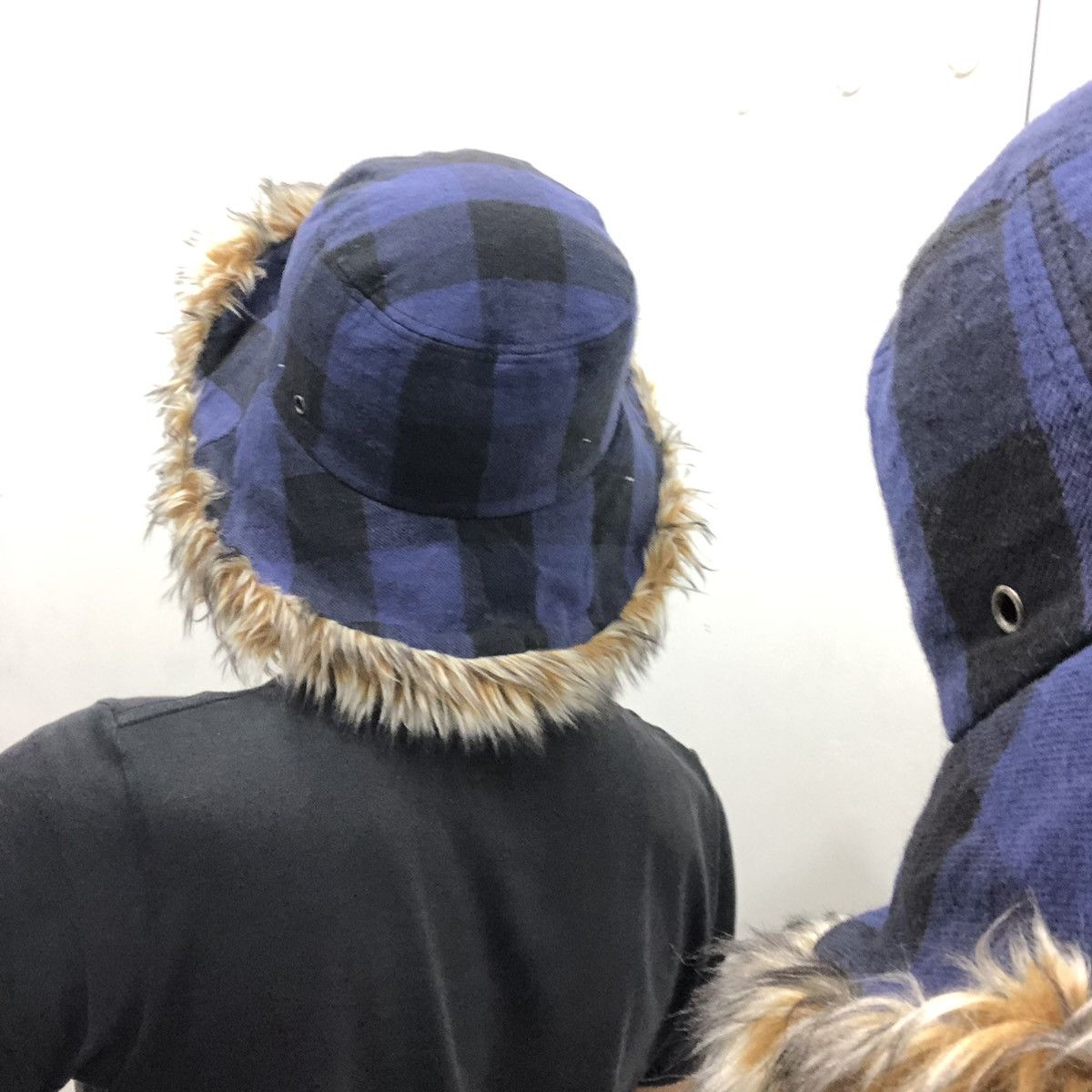 Vintage Japanese Asian Hat Fur Fuzzy Flannel Winter Wind Cold Style Size ONE SIZE - 5 Thumbnail