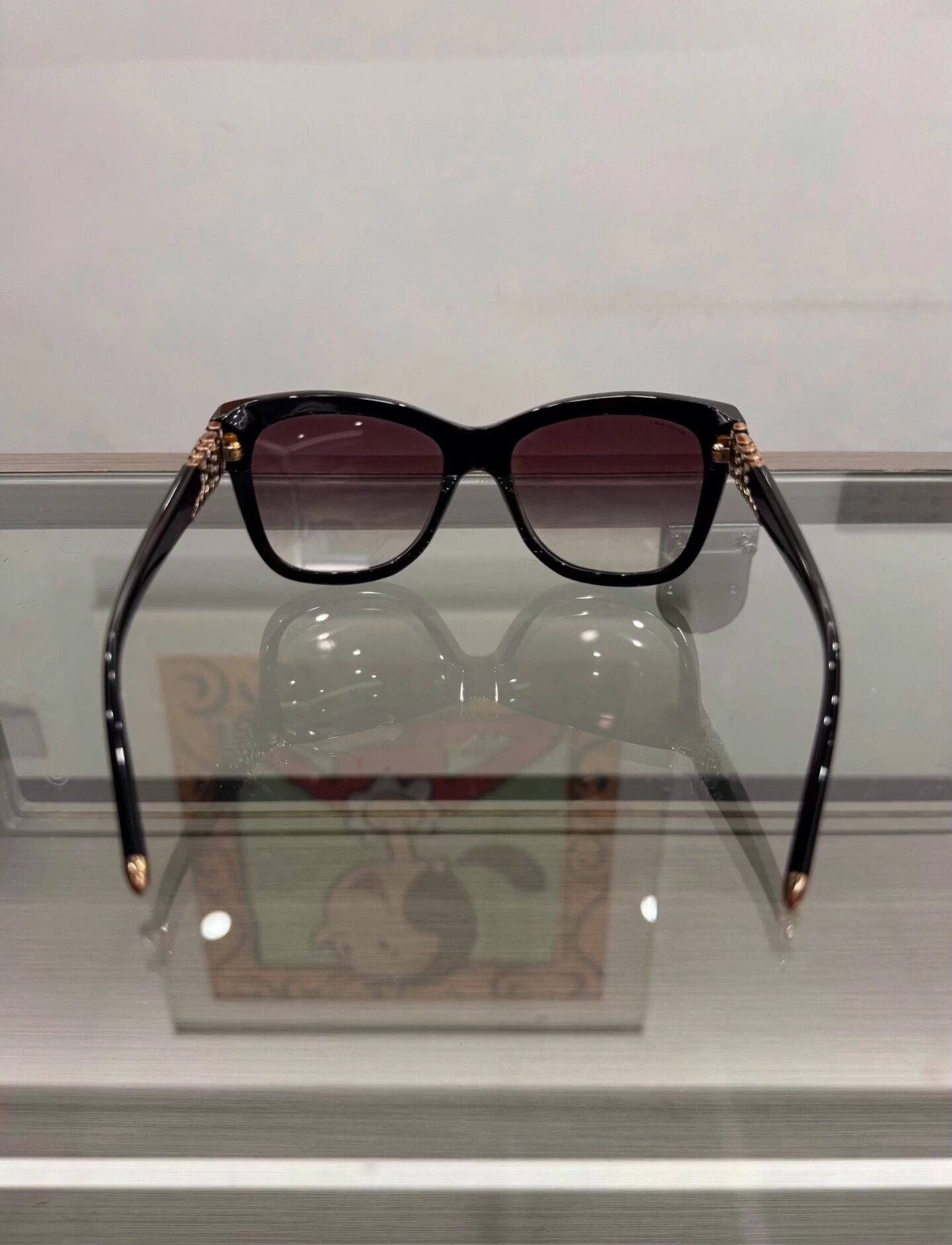 Bvlgari Bvlgari side gold snake scale logo black sunglasses new box Size ONE SIZE - 5 Thumbnail