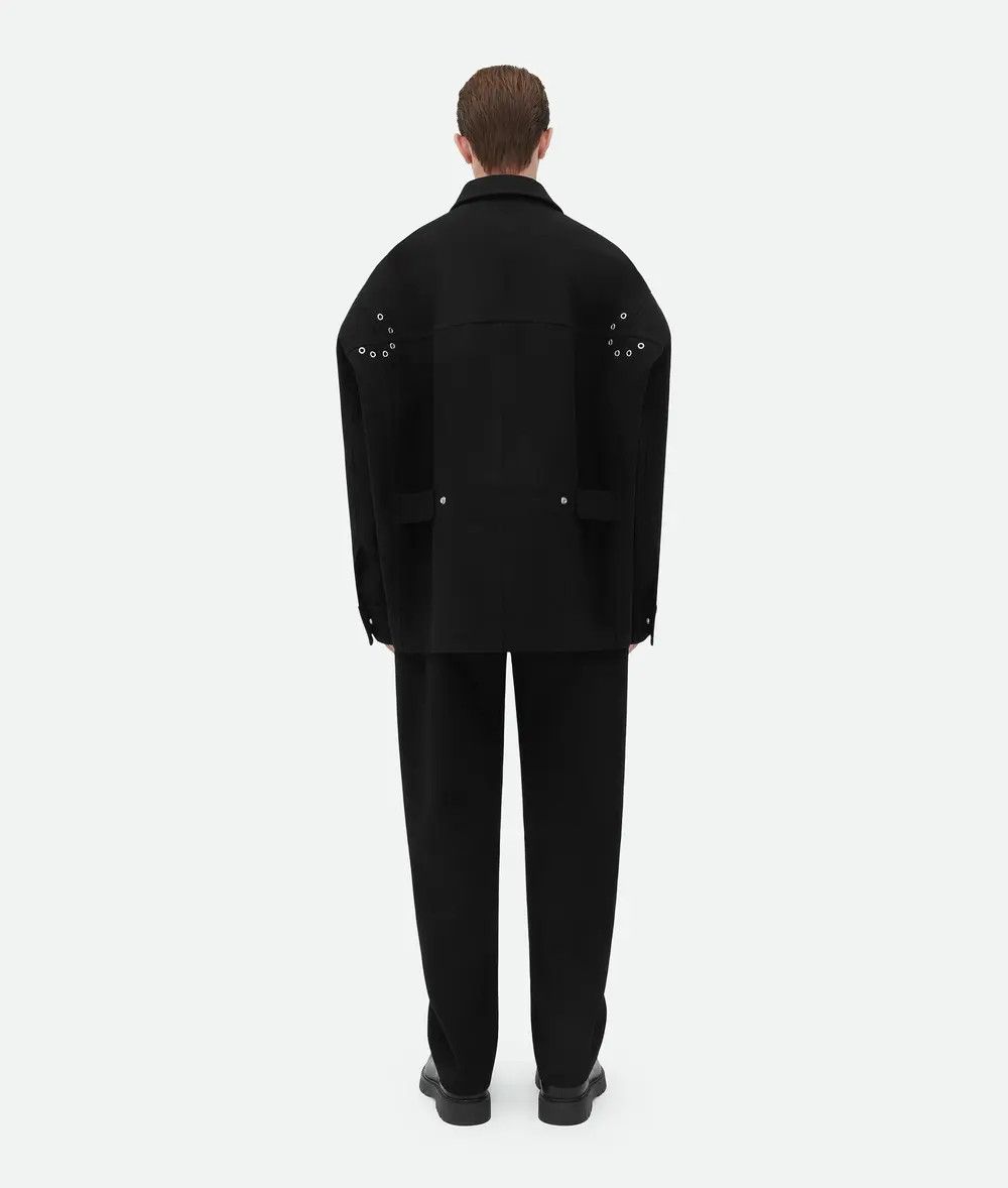 Bottega Veneta o1bcso1str0226 Bonded Cotton Wool Blouson Jacket Black/Navy Size US L / EU 52-54 / 3 - 3 Thumbnail