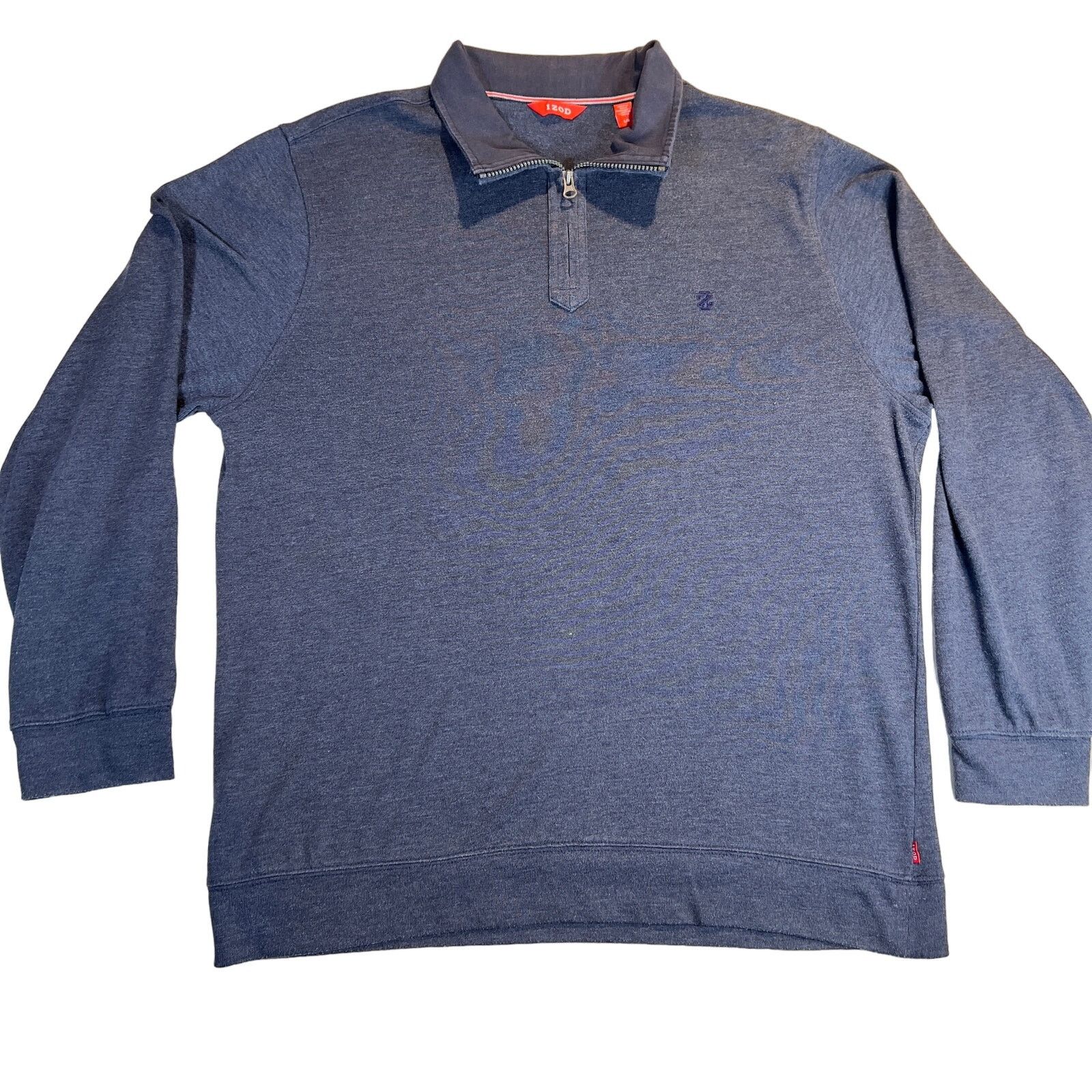 Izod Izod Men's L 1/4 Zip Heathered Blue Pullover Size US L / EU 52-54 / 3 - 1 Thumbnail