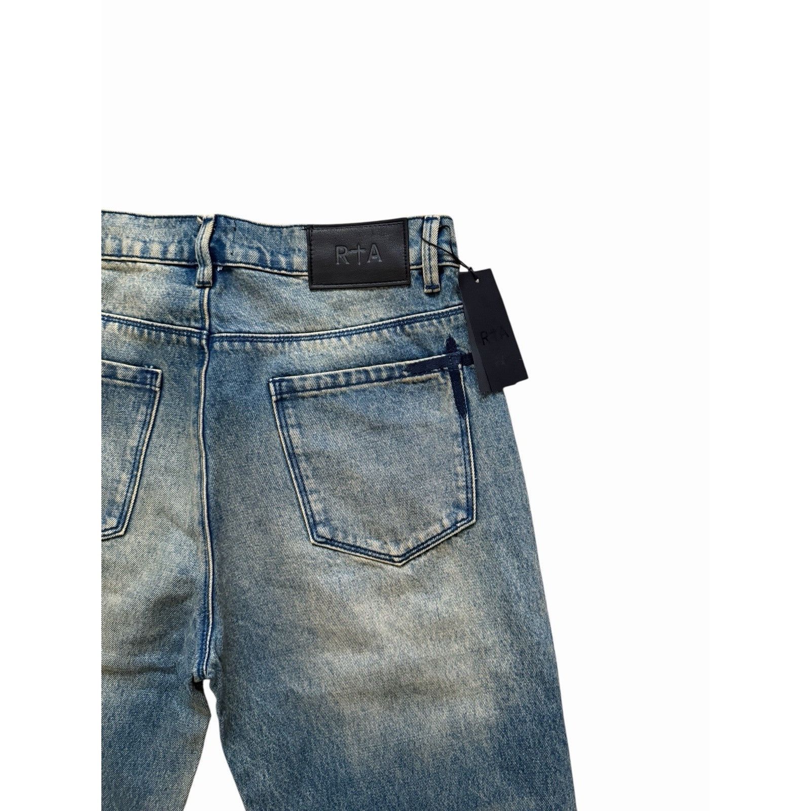 Rta RtA Mens Denis Faded Wash Straight Jeans Blue Size 32/32 Size US 32 / EU 48 - 3 Thumbnail