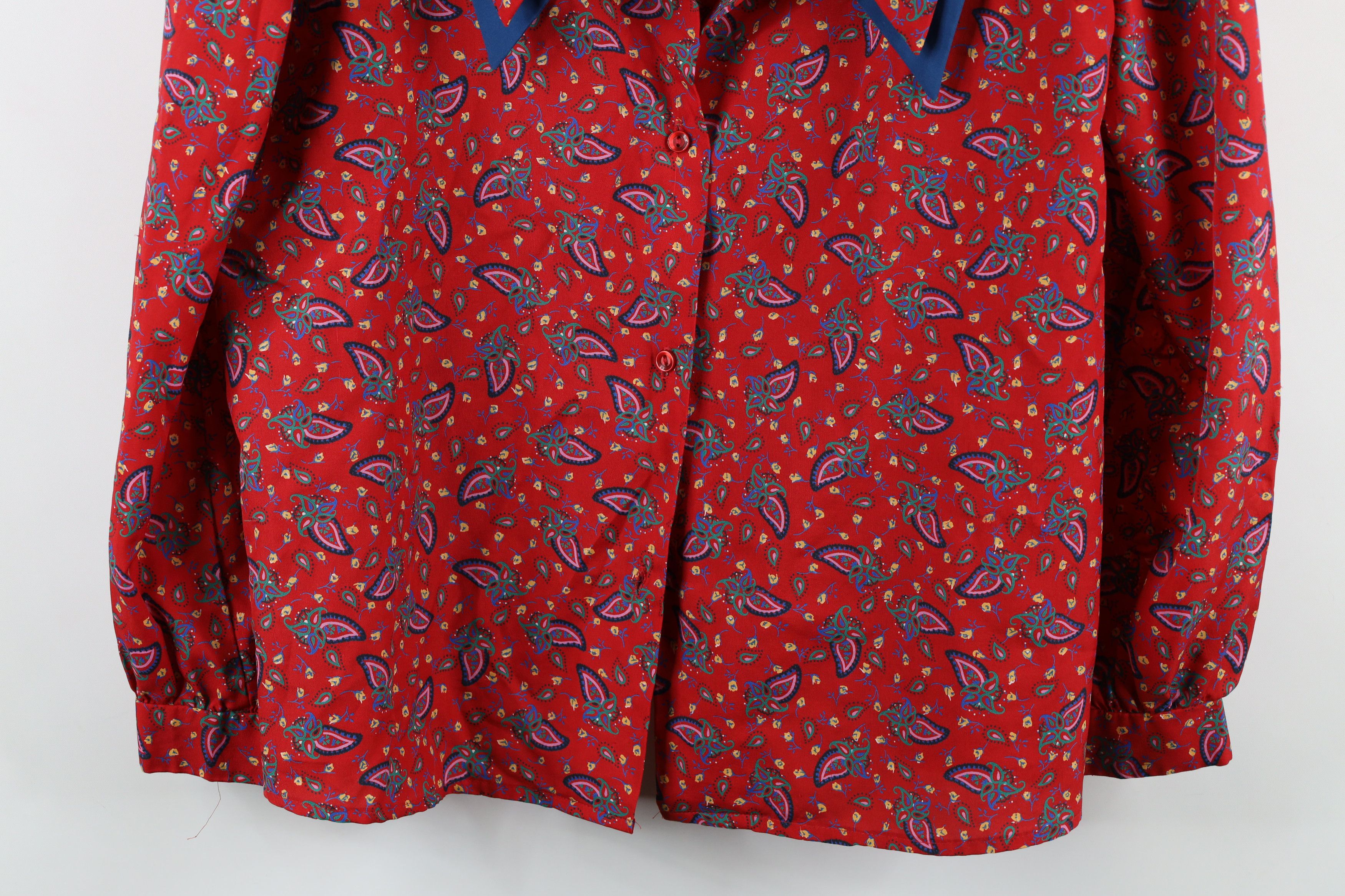 Vintage Vintage 70s Streetwear Flower Collared Button Shirt USA Size XXL / US 16-18 / IT 52-54 - 3 Thumbnail
