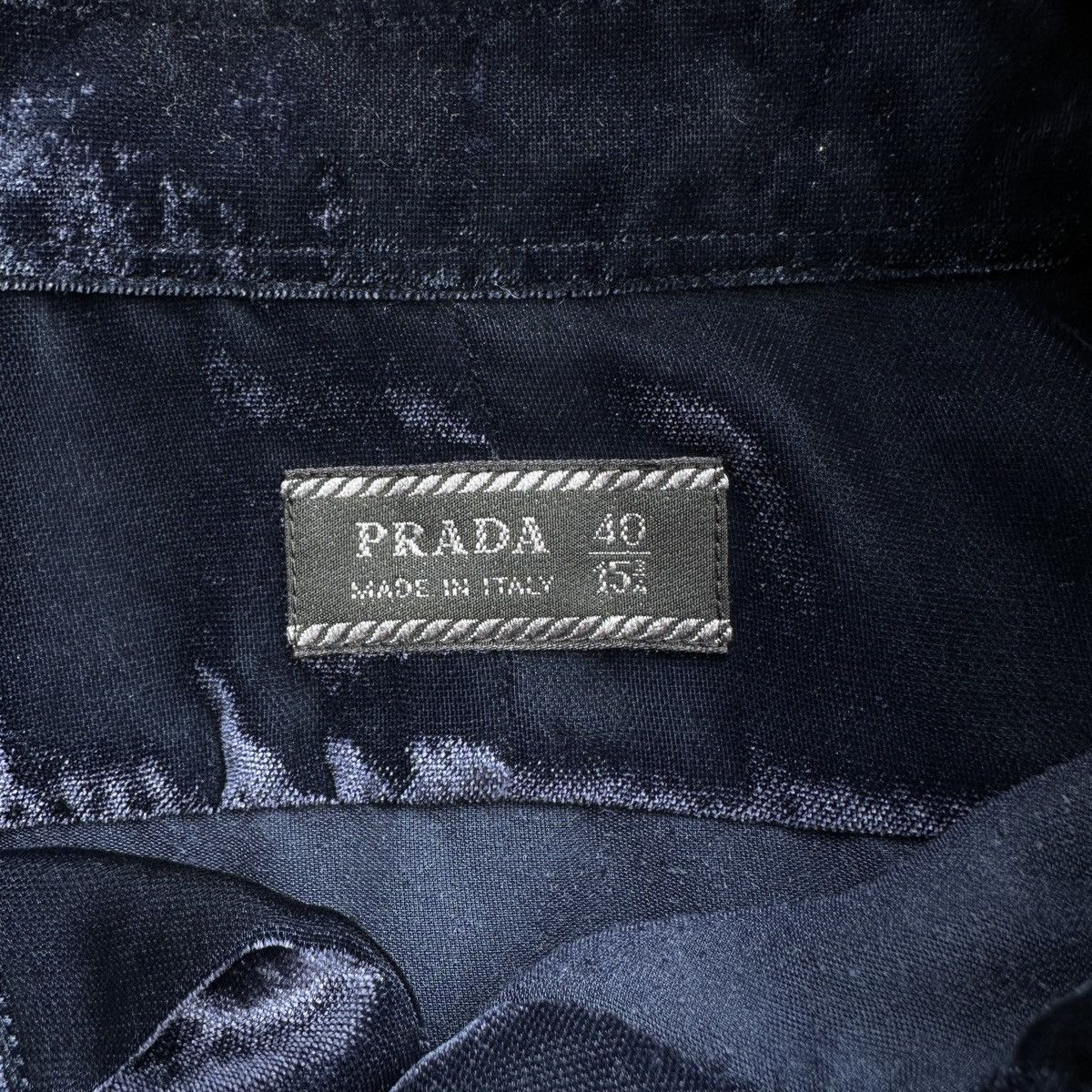Prada Prada Navy Viscose Blend Button Up Shirt Size US M / EU 48-50 / 2 - 10 Thumbnail