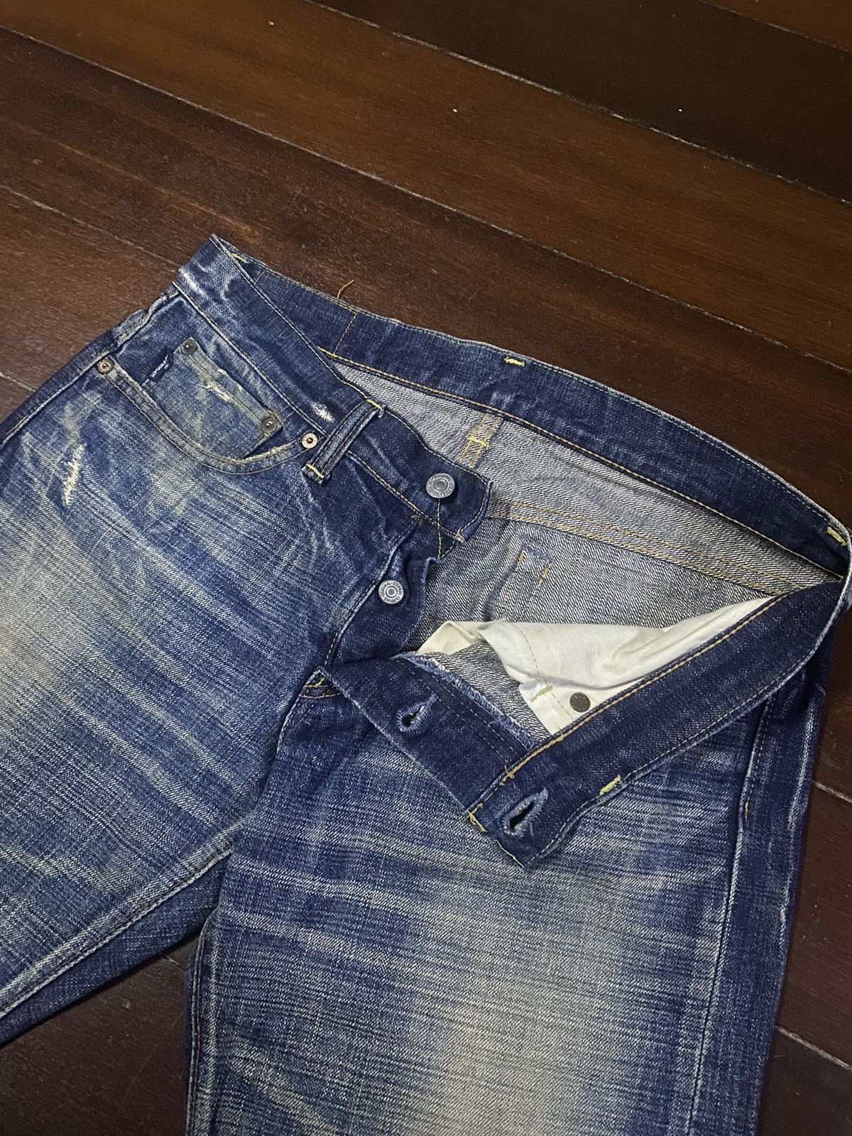 Eternal × Japanese Brand × Warehouse Rare Eternal Japan Distressed Denim mud wash clawmark Jeans Size US 35 - 21 Thumbnail