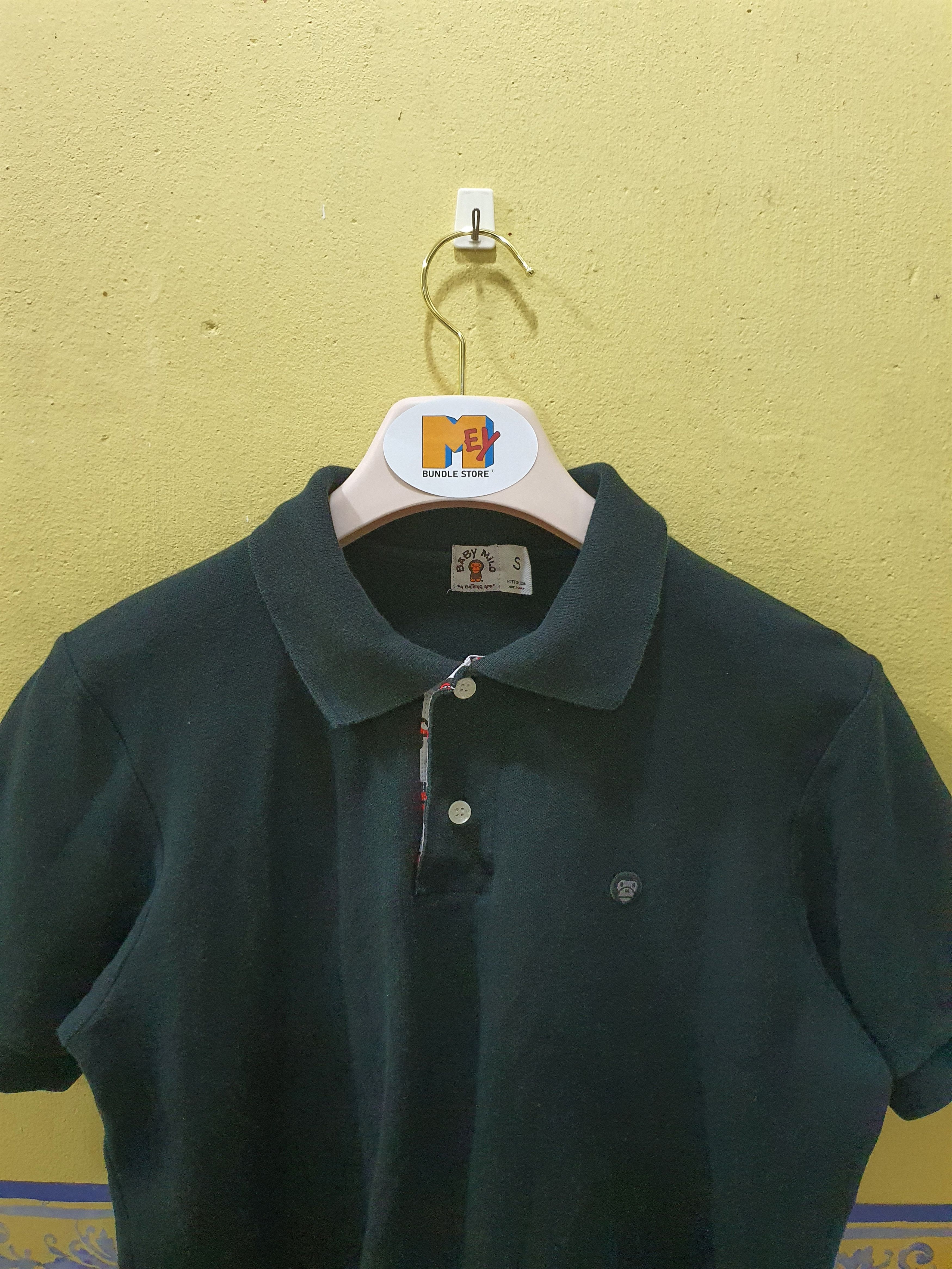 Bape Bape Baby Milo black polo shirt in size small Size US S / EU 44-46 / 1 - 4 Thumbnail