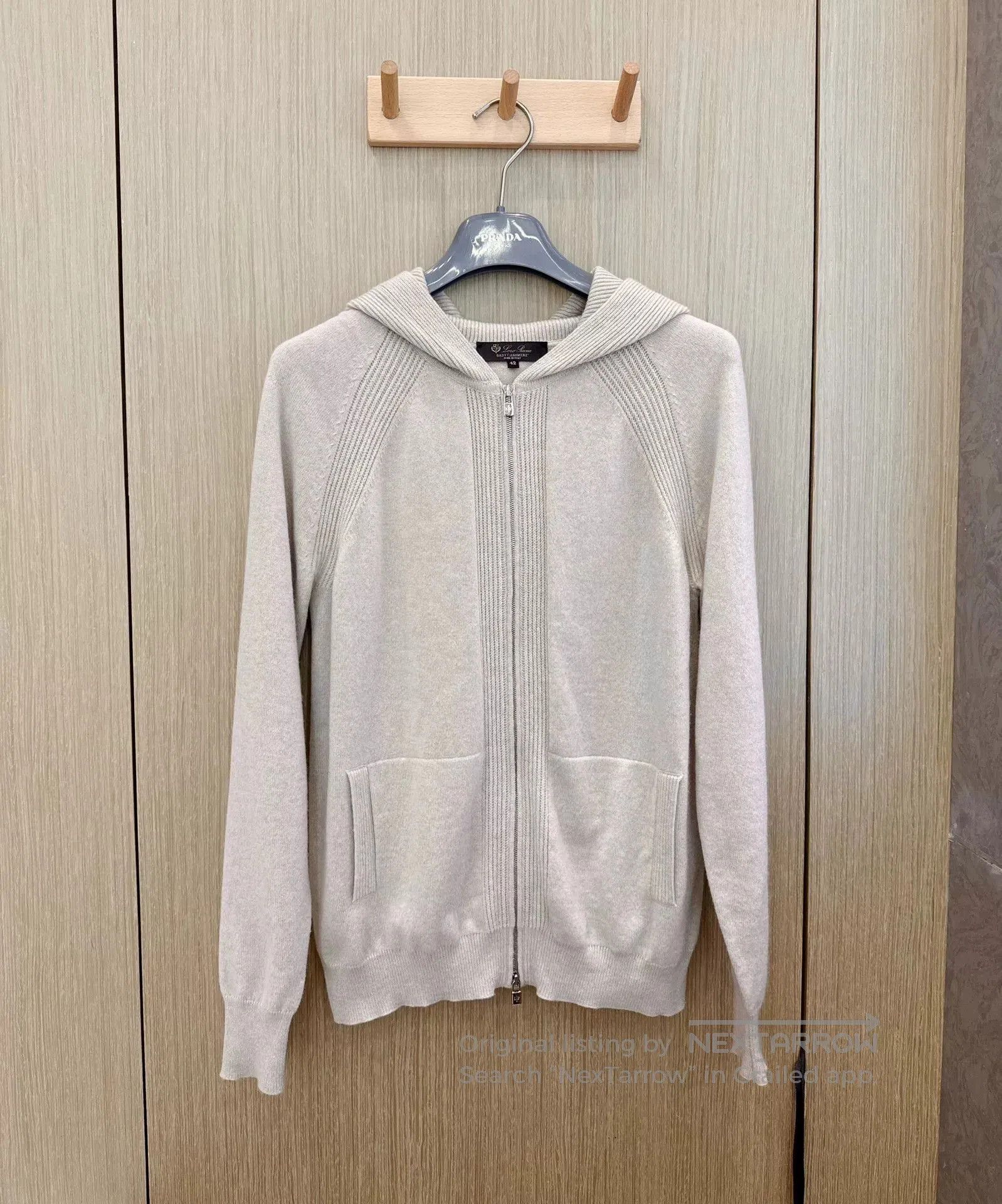 Loro Piana Cashmere Zip Hoodie Sweater.