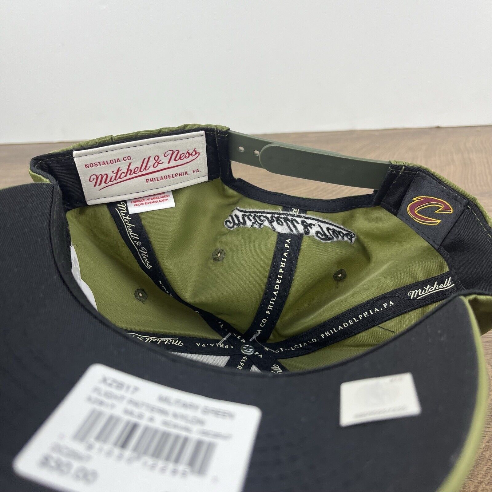 Mitchell & Ness Cleveland Cavaliers Snapback Hat Green Cap Adjustable Green Size ONE SIZE - 16 Thumbnail