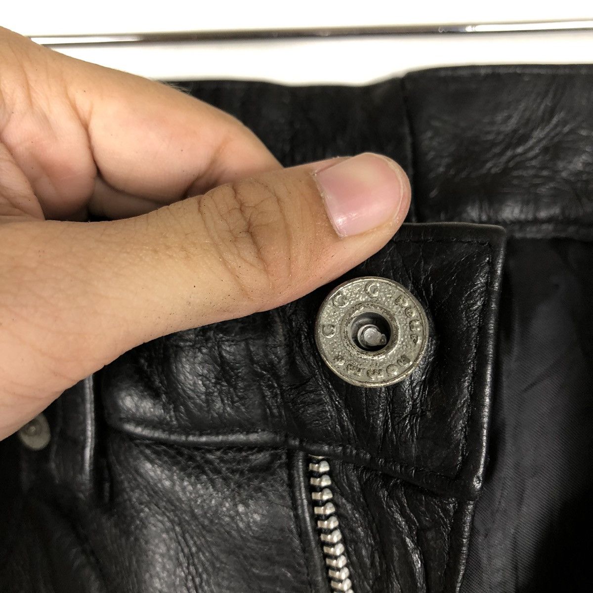 Genuine Leather Black 90s Genuine Leather Pants GGG Pour Homme Issey Miyake Size US 28 / EU 44 - 10 Thumbnail