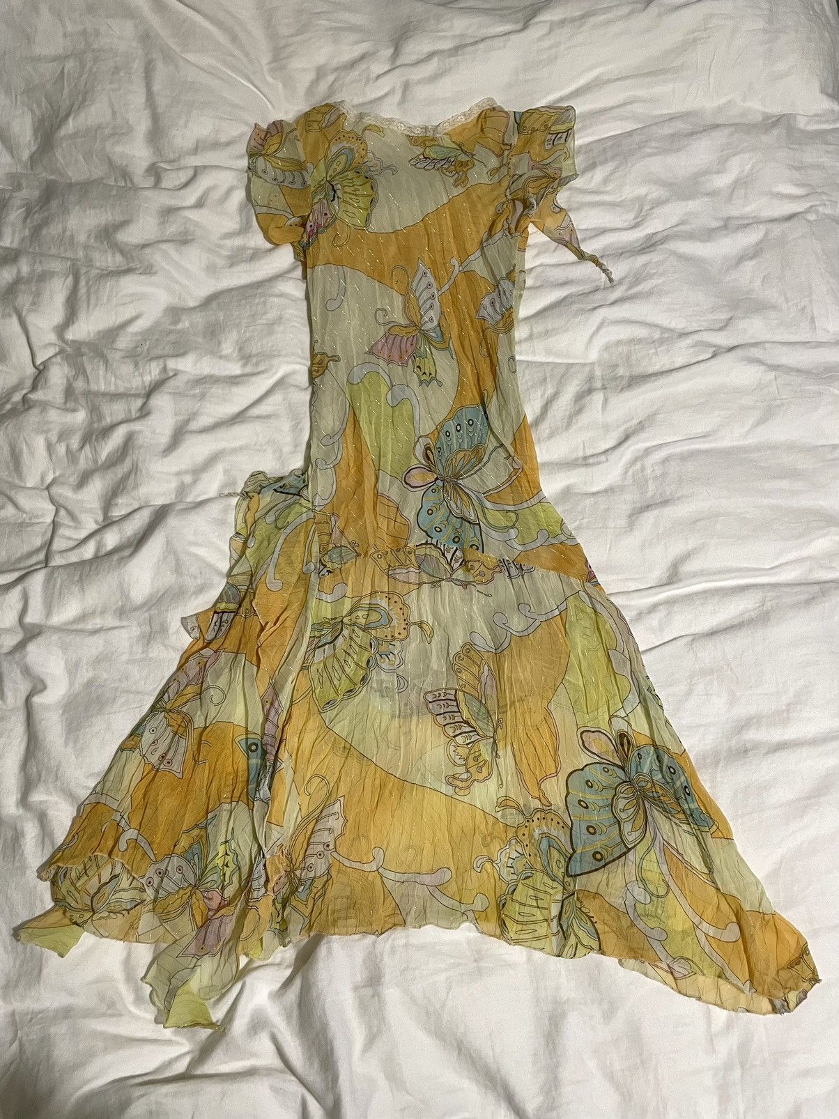 Vintage Yellow dress Size M / US 6-8 / IT 42-44 - 6 Thumbnail