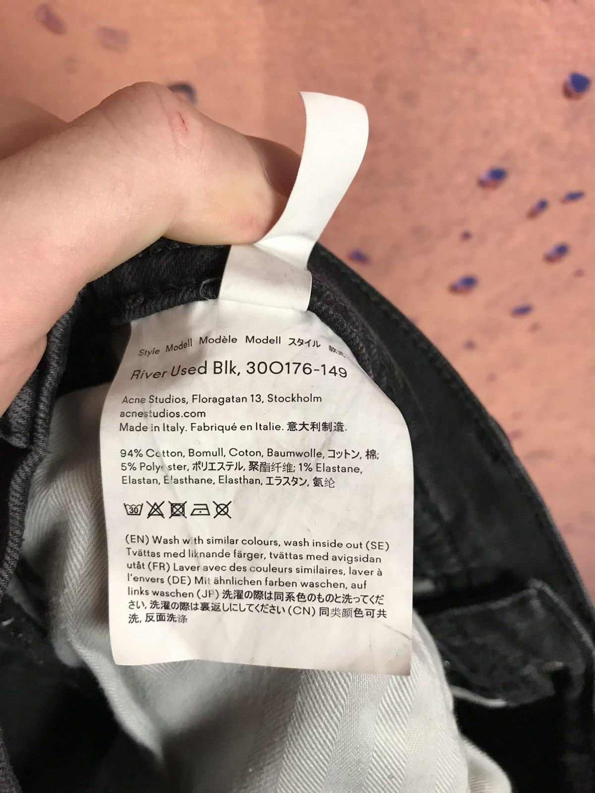 Acne Studios × Designer Acne Studios: River Used Black Jeans size 31 Size US 31 - 7 Thumbnail