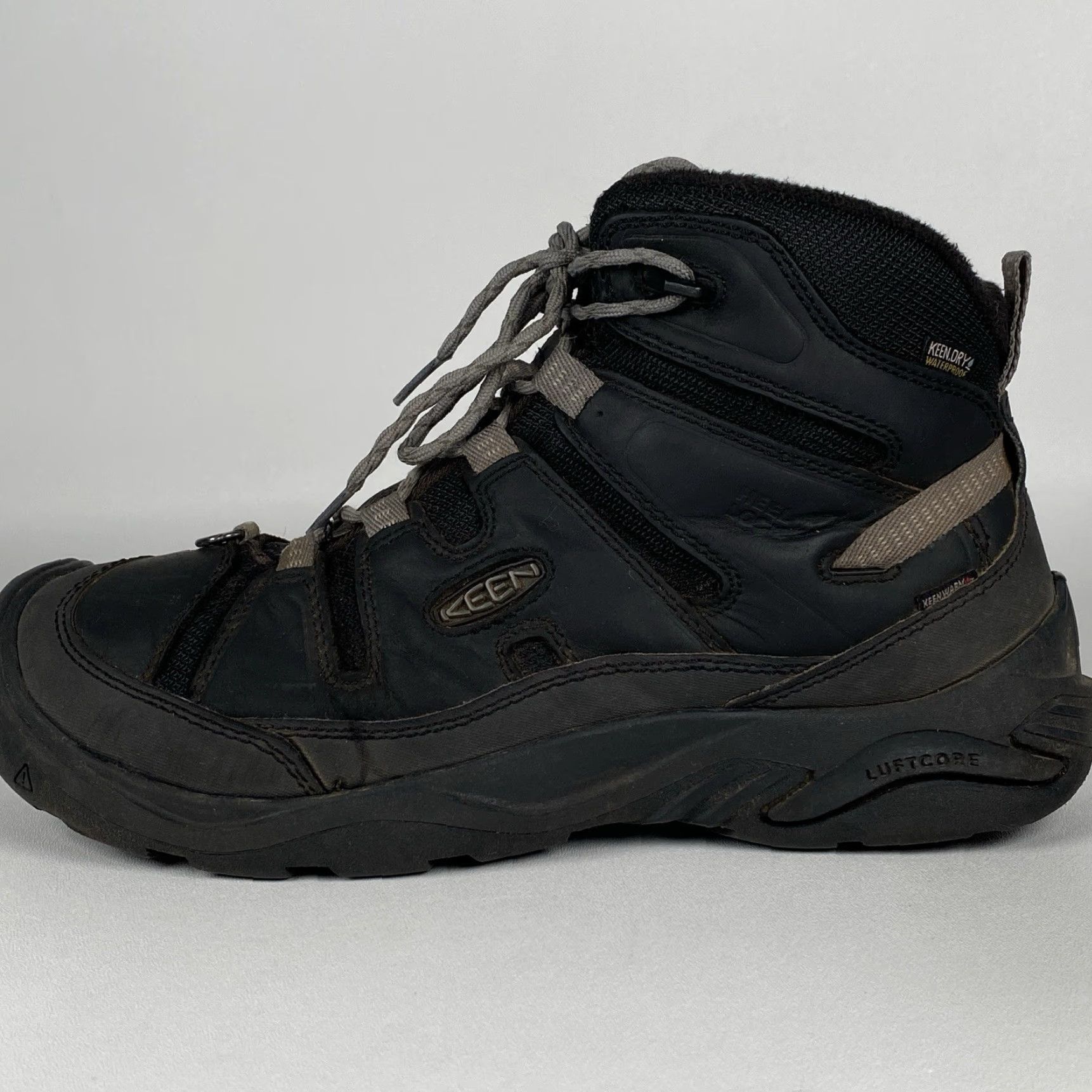 KEEN Keen Men's Circadia Mid Polar Black/Steel Grey Waterproof Winter Boots 1026762 Size US 10 / EU 43 - 6 Thumbnail
