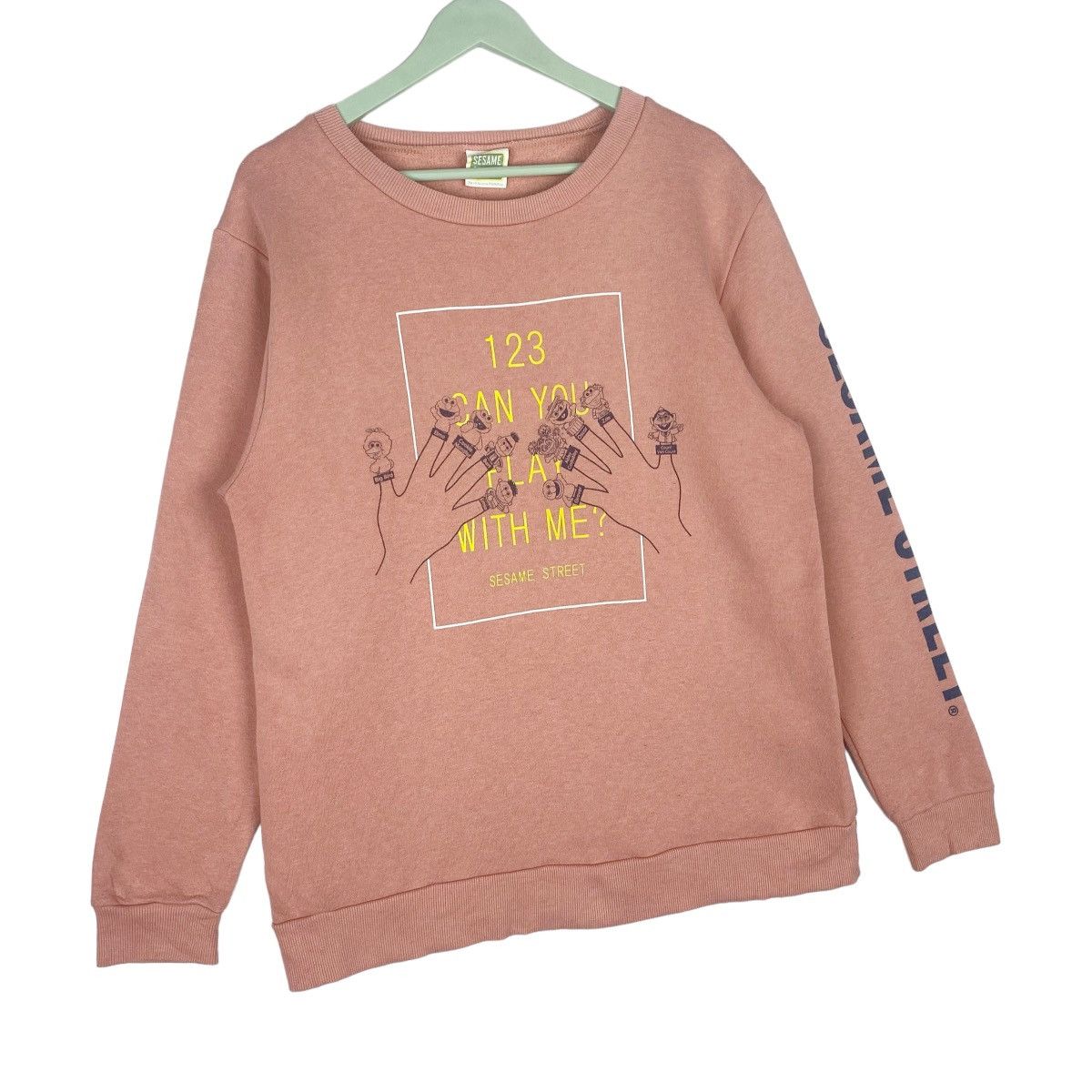 Designer × Vintage Sesame Street Pink Sweatshirt Crewneck Pullover Jumper Size M / US 6-8 / IT 42-44 - 4 Thumbnail