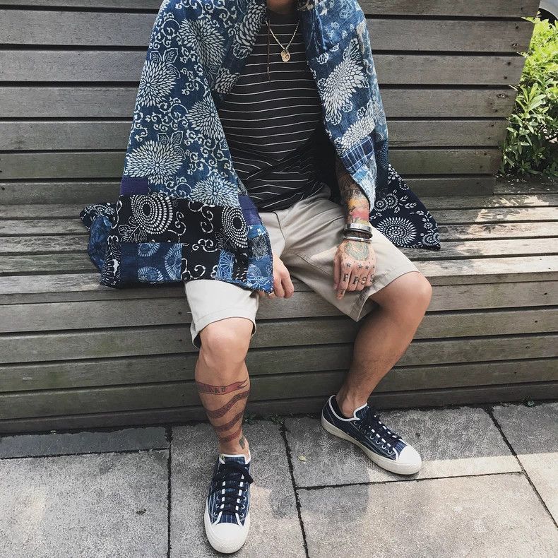 Visvim VISVIM SKAGWAY LO WABASH 15SS blue striped casual sneakers- Size US 11 / EU 44 - 7 Thumbnail