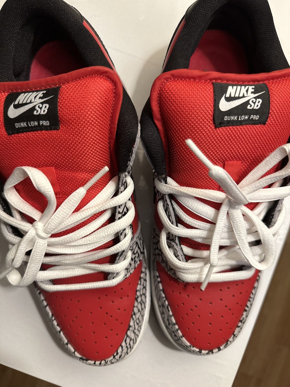 Supreme Red Cement Dunks - 2012 - sz 10