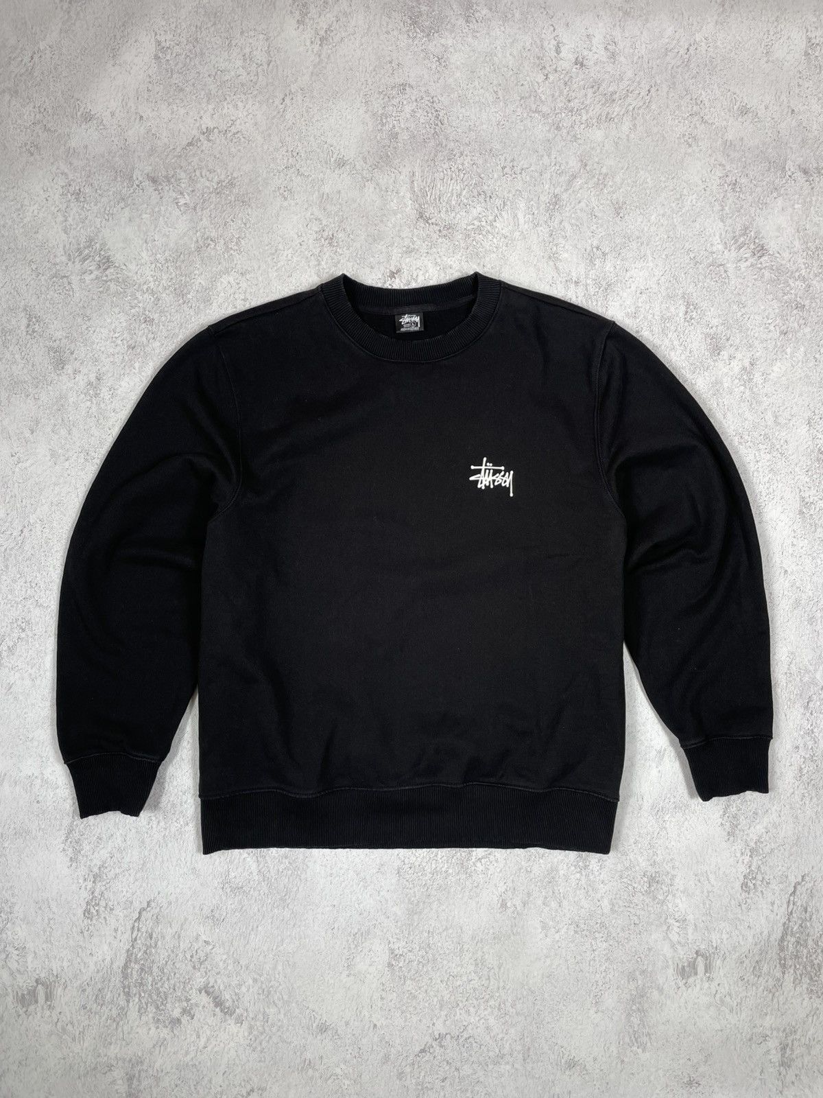 Stussy Vintage Stussy Black Sweatshirt Big Logo Crewneck L Size US L / EU 52-54 / 3 - 1 Thumbnail