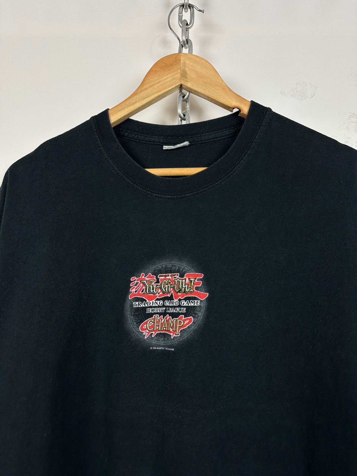 Anime 1996 Vintage Kazuki Takahashi Yu Gi Oh Hobby League T-Shirt Size US L / EU 52-54 / 3 - 13 Thumbnail