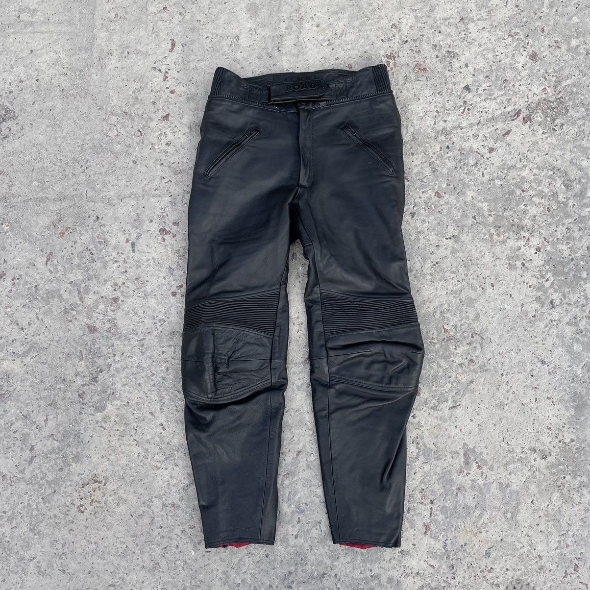 Other Vintage Moto Leather Pants Road 34 Size 90s USA Y2K Size US 34 / EU 50 - 1 Thumbnail