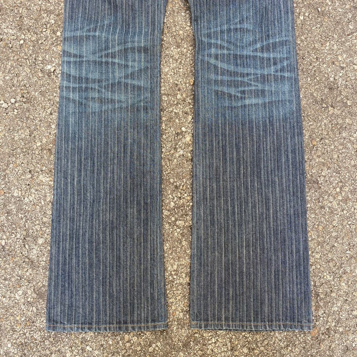 Hysteric Glamour NWT Flared Jeans Semantic Design Hickory Striped Denim Pants Size US 28 / EU 44 - 11 Thumbnail