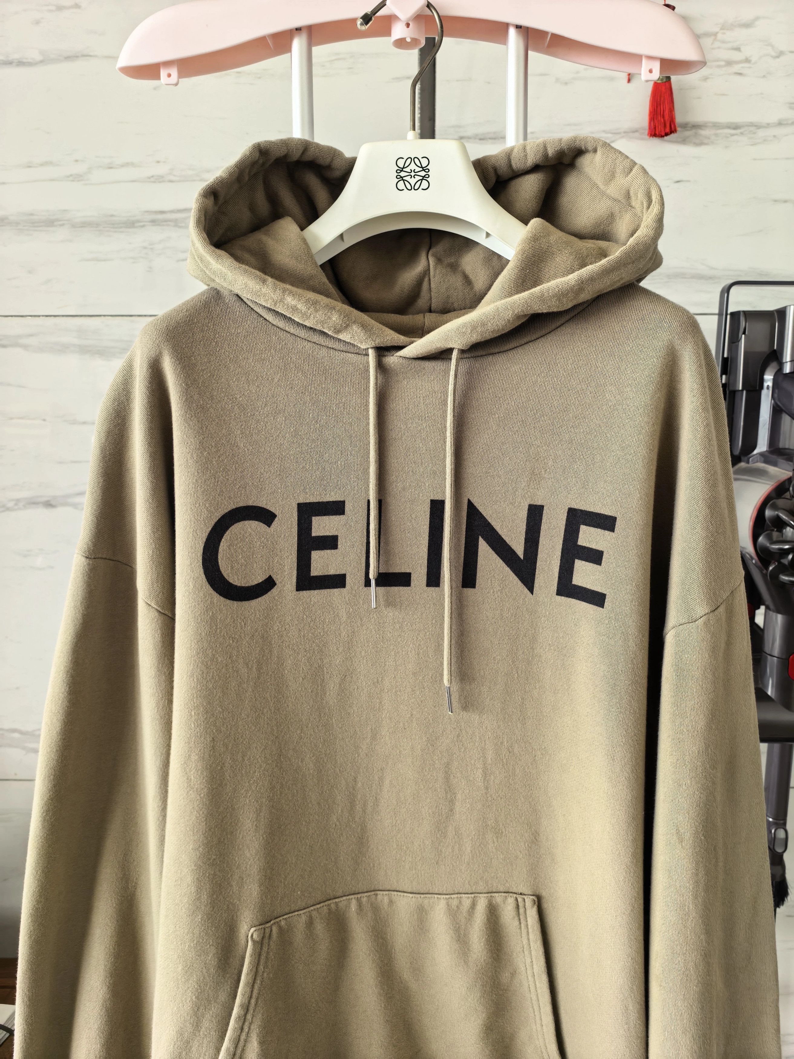 Celine Celine solid logo print sweatshirt XL Size US XL / EU 56 / 4 - 5 Thumbnail