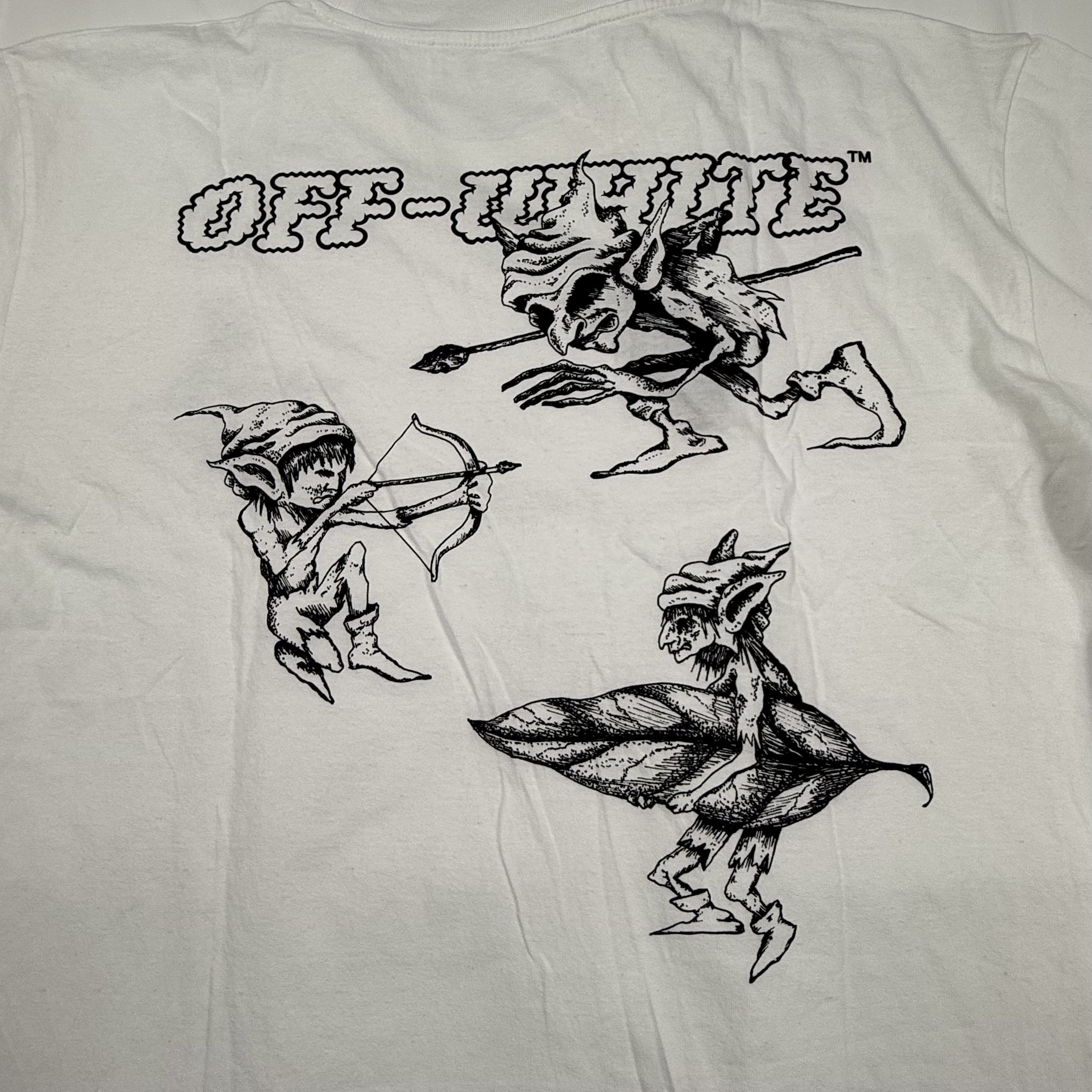 Off-White Off-White Elf Goblin Graphic T-Shirt White OMAA027R21JER014 Size US XXL / EU 58 / 5 - 10 Thumbnail