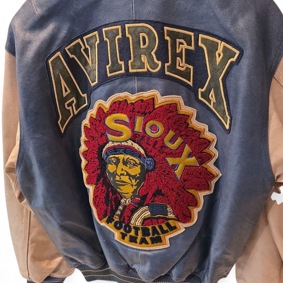 Avirex Avirex - S Leather Jacket Beige Red College Stadium 90s 80s Size US S / EU 44-46 / 1 - 3 Thumbnail