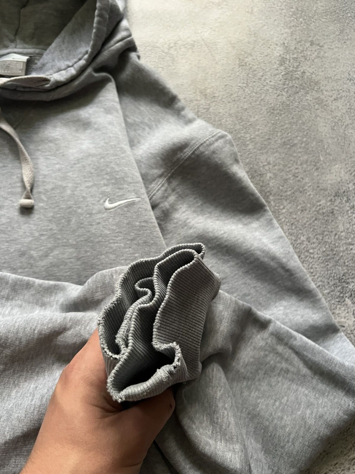 Nike × Vintage Vintage Y2k Nike 🤍 Mini Swoosh Basic Blank Hoodie 00’s Size US XL / EU 56 / 4 - 6 Thumbnail