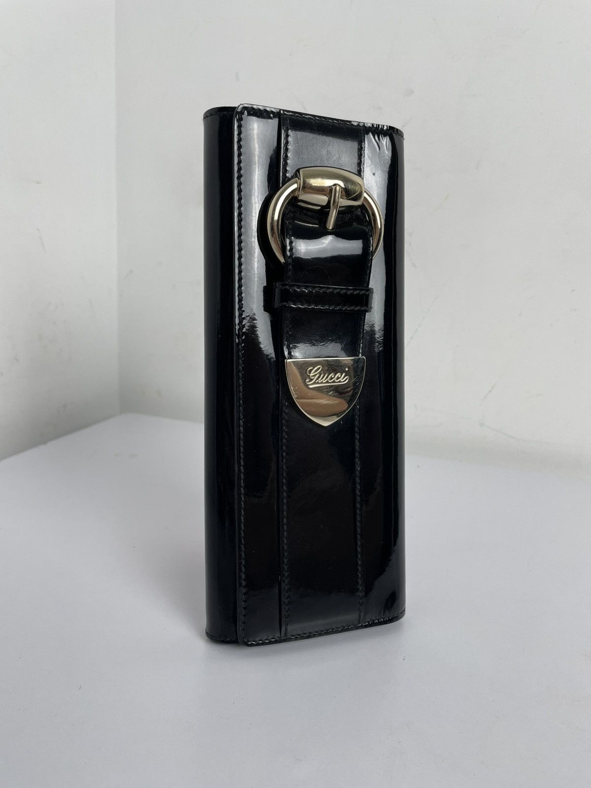 Gucci Gucci Black Patent Leather Buckle Clutch Size ONE SIZE - 6 Thumbnail