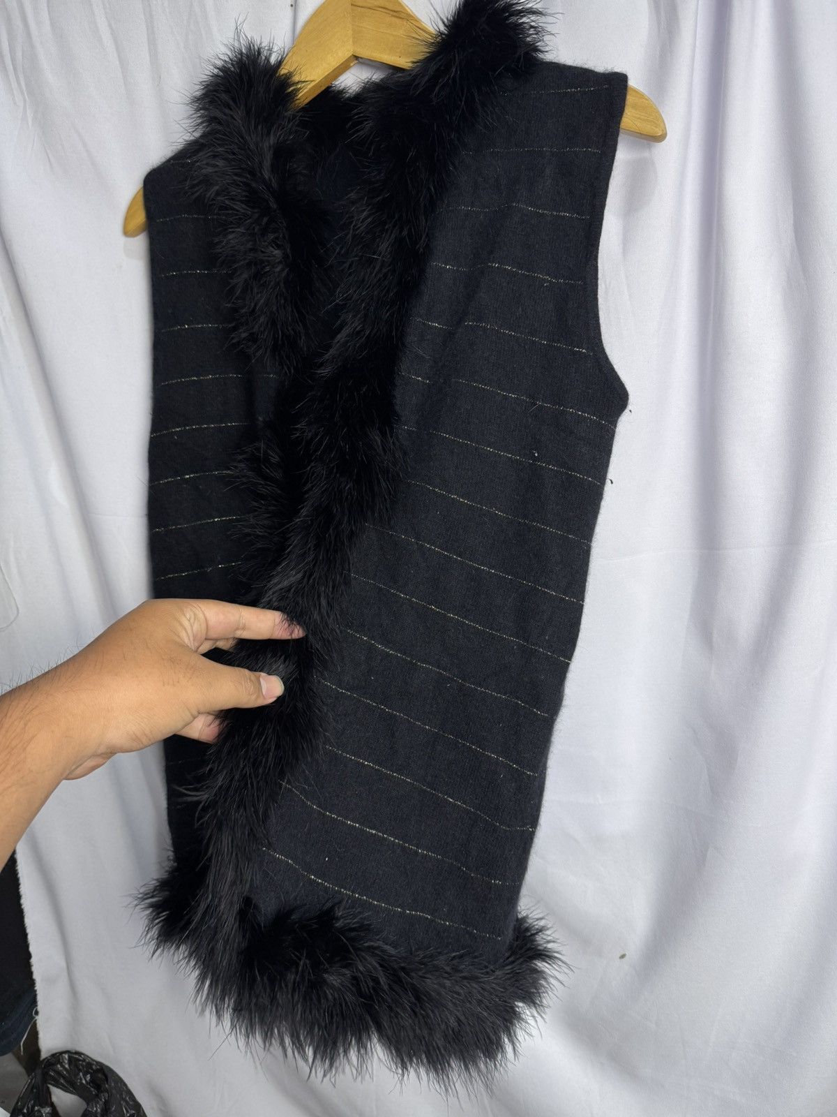 Issey Miyake × Japanese Brand × Le Grande Bleu (L.G.B.) LGB Fur Knit Vest Styled Size US M / EU 48-50 / 2 - 4 Thumbnail