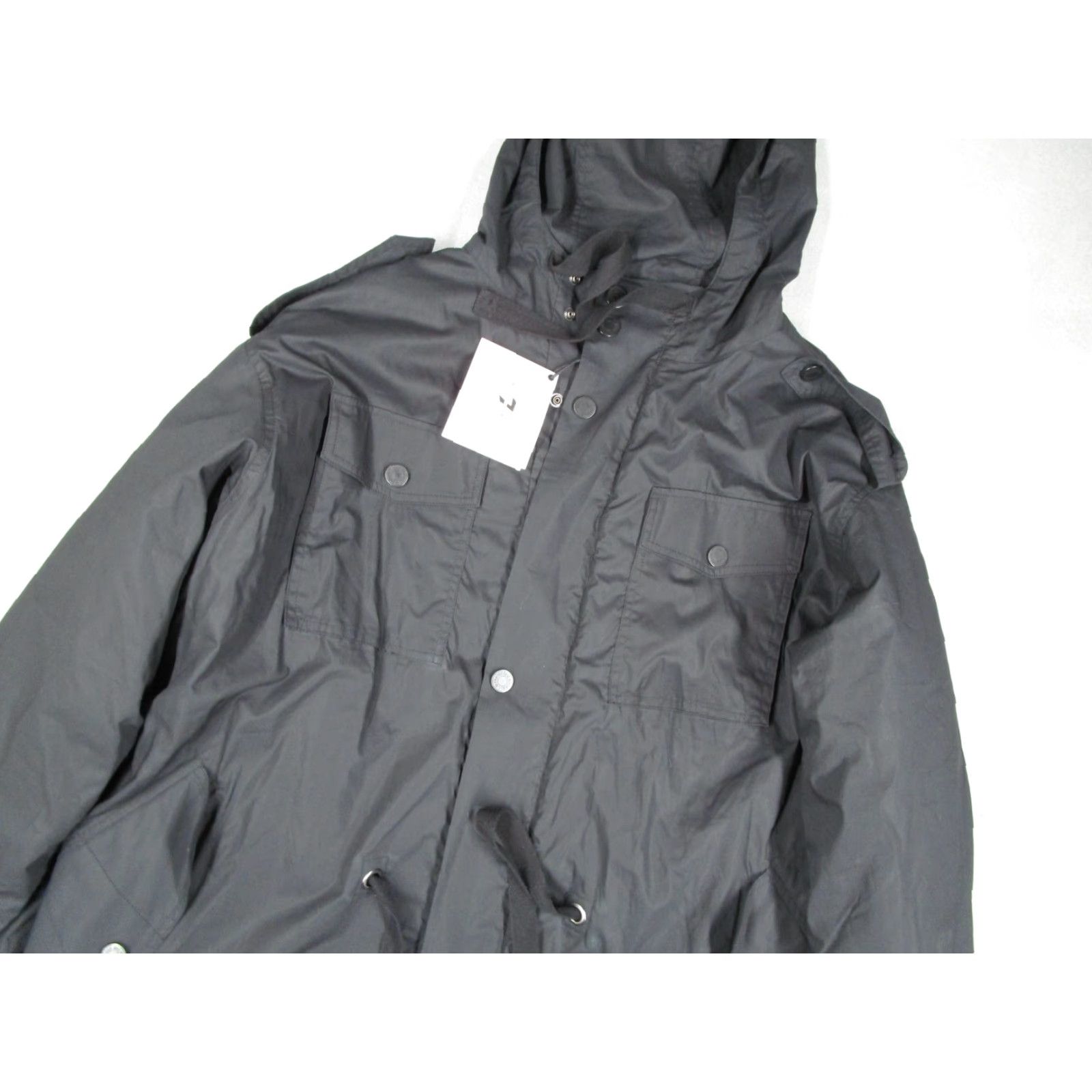 7 For All Mankind 7 for All Mankind Coat Women 2XL Black Hooded Parka Jacket Poplin Fishtail Quilted Liner Size XXL / US 16-18 / IT 52-54 - 2 Thumbnail