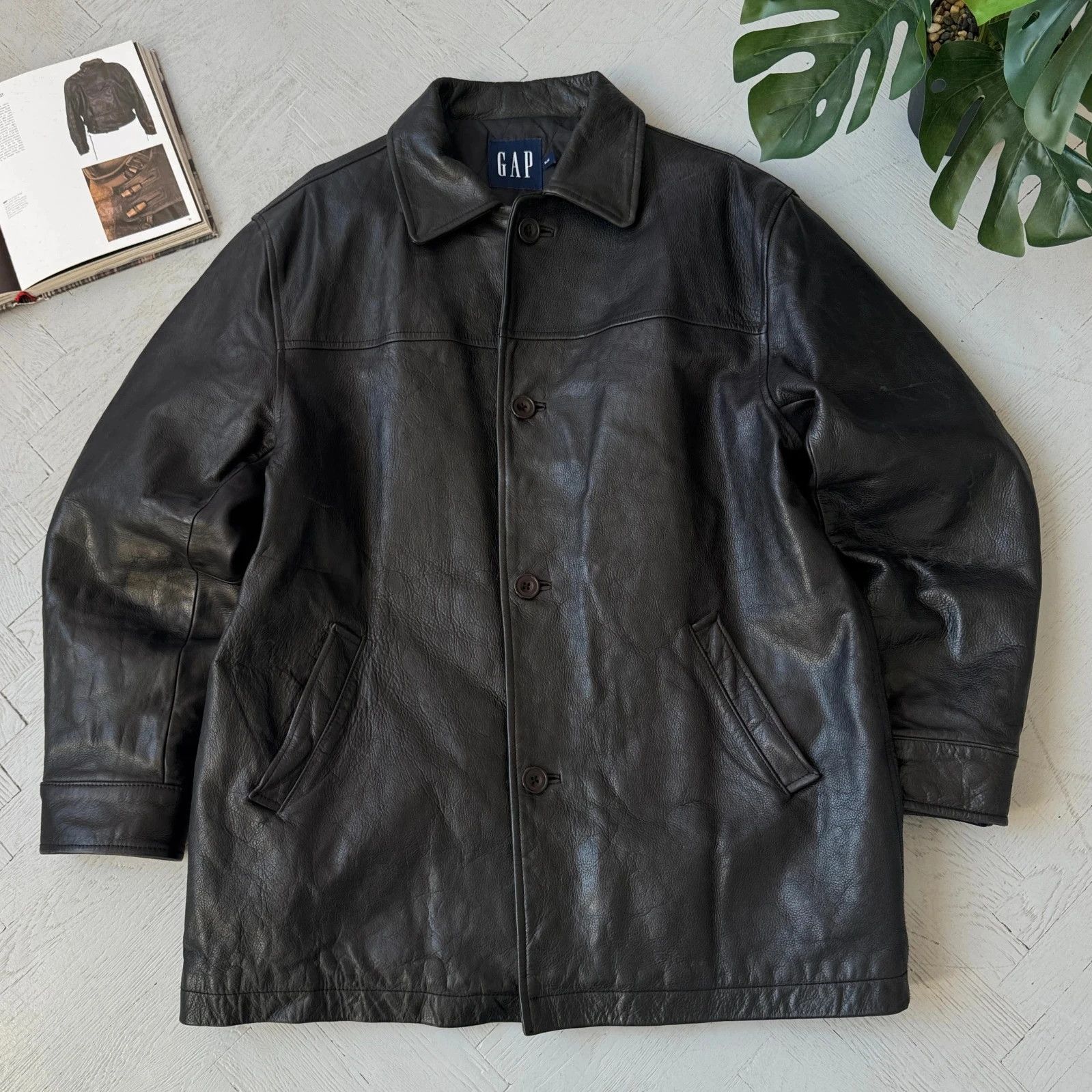 Gap × Vintage Vintage Gap Cow Leather Jacket | Grailed