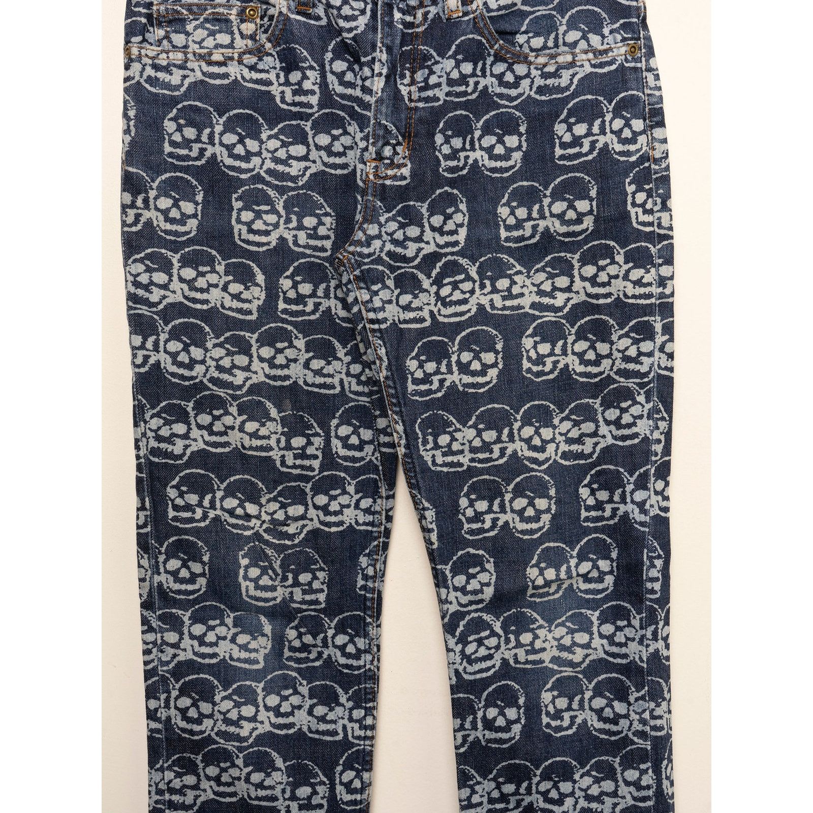 Hysteric Glamour Blue Skull Print Jeans Size US 30 / EU 46 - 2 Thumbnail
