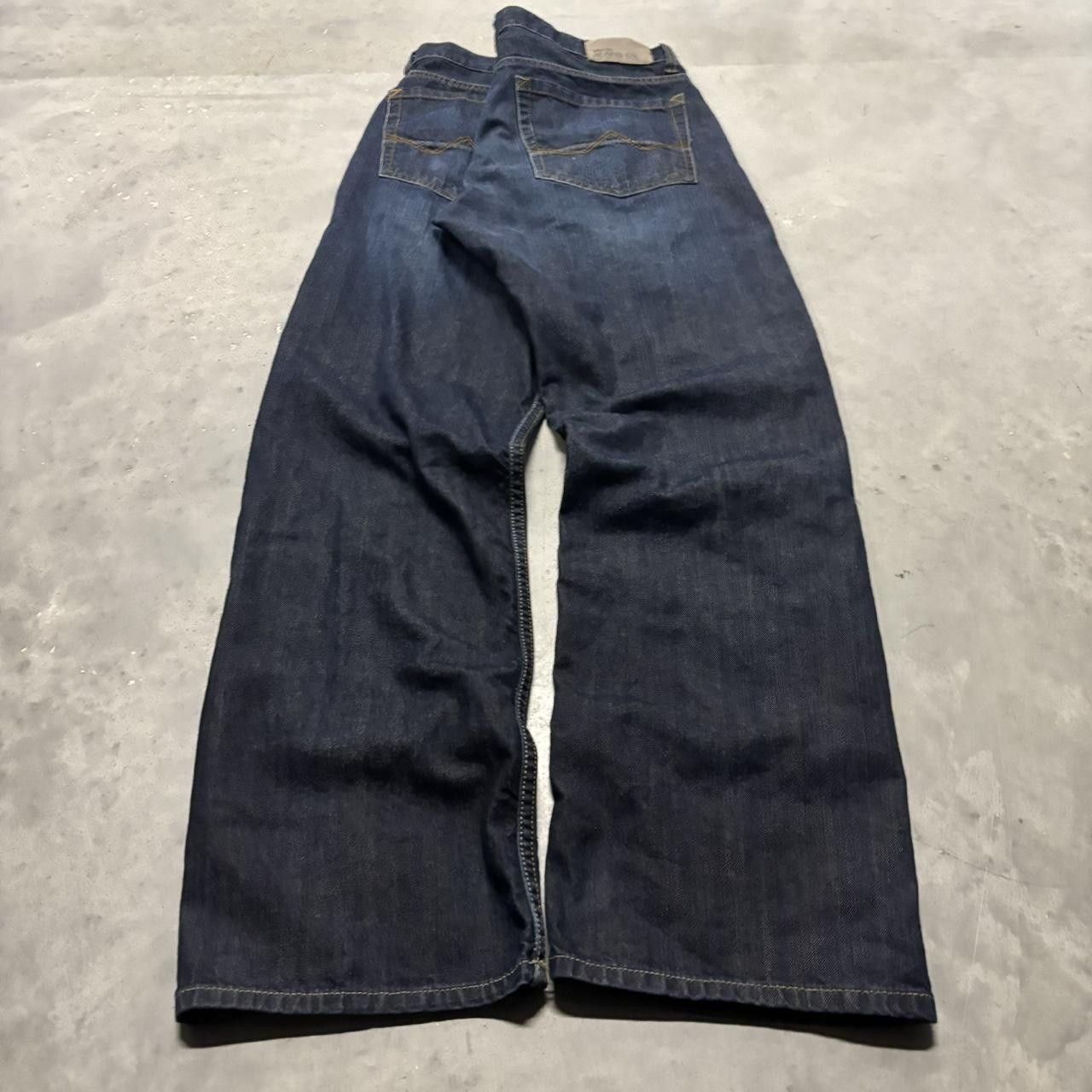 Japanese Brand × Vintage Crazy Vintage Y2K/2000s Grunge Dark Wash Denim Jeans! Size US 32 / EU 48 - 4 Thumbnail