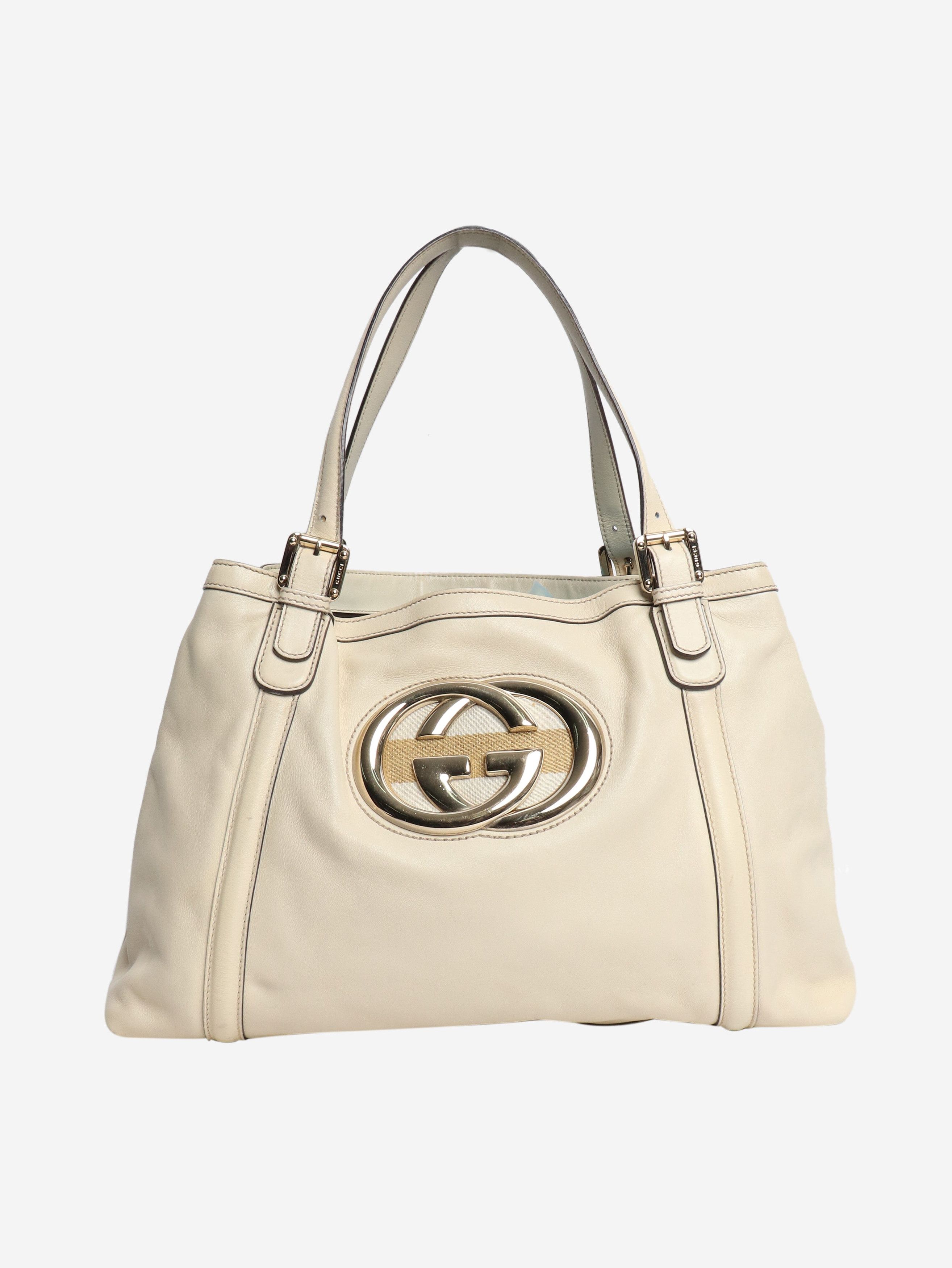 Gucci Cream Interlocking G leather tote bag Size ONE SIZE - 1 Thumbnail