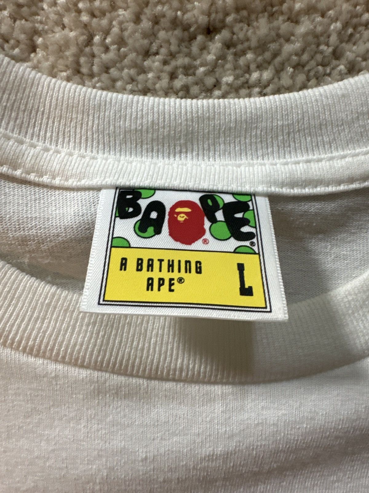 Bape Bape Reflection Camo Bapesta White/Yellow Tee Size US L / EU 52-54 / 3 - 3 Thumbnail