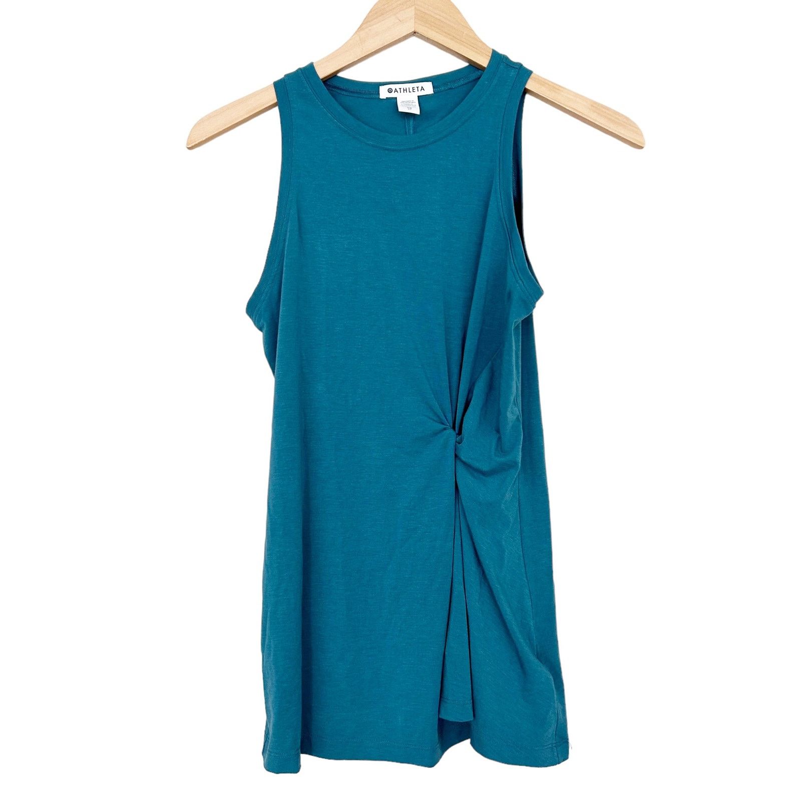 Athleta Athleta Green Radiate Twist Tank Top Sz XS Size XS / US 0-2 / IT 36-38 - 7 Thumbnail