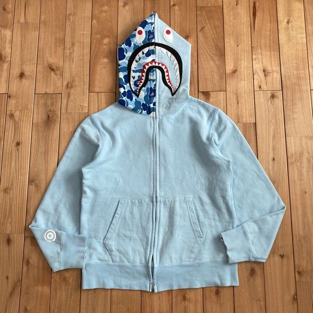 Bape BAPE ABC CAMO Blue Shark Full Zip Hoodie a bathing ape Size US M / EU 48-50 / 2 - 2 Thumbnail