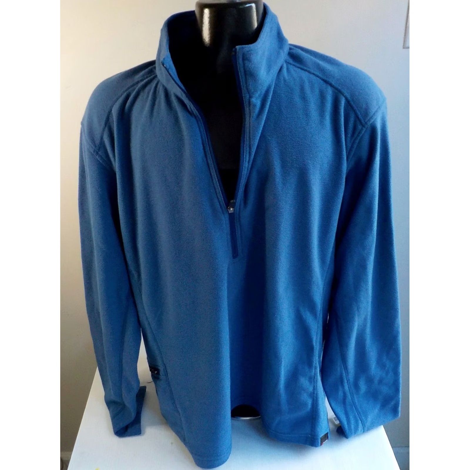 Duluth Trading Company DULUTH TRADING Polartec 1/4 Zip Activewear Shirt Blue XL Polyester Mock Neck Zip Long Sleeve Regular Mens Size US XL / EU 56 / 4 - 2 Thumbnail