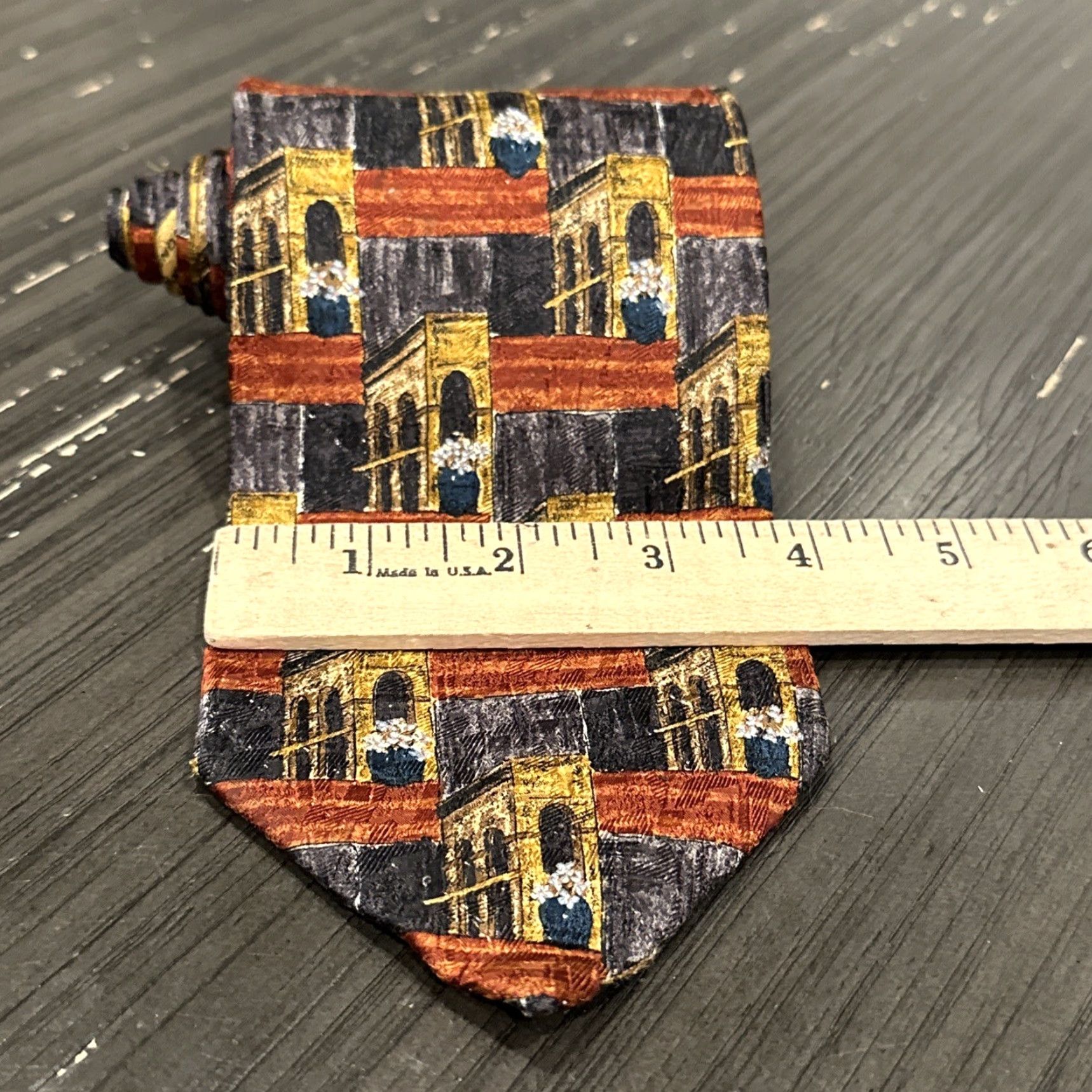 Ermenegildo Zegna ERMINOGLIDO ZEGNA Men's Silk Tie Geometric Pattern Multicolor Classic Italy One Size Size ONE SIZE - 2 Thumbnail