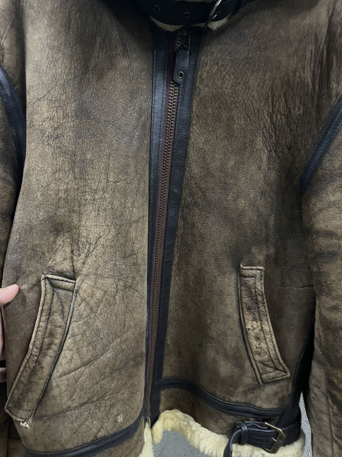 Avirex Vintage 1986 Avirex B-3 Shearling Sheepskin Flight Jacket Size US S / EU 44-46 / 1 - 3 Thumbnail