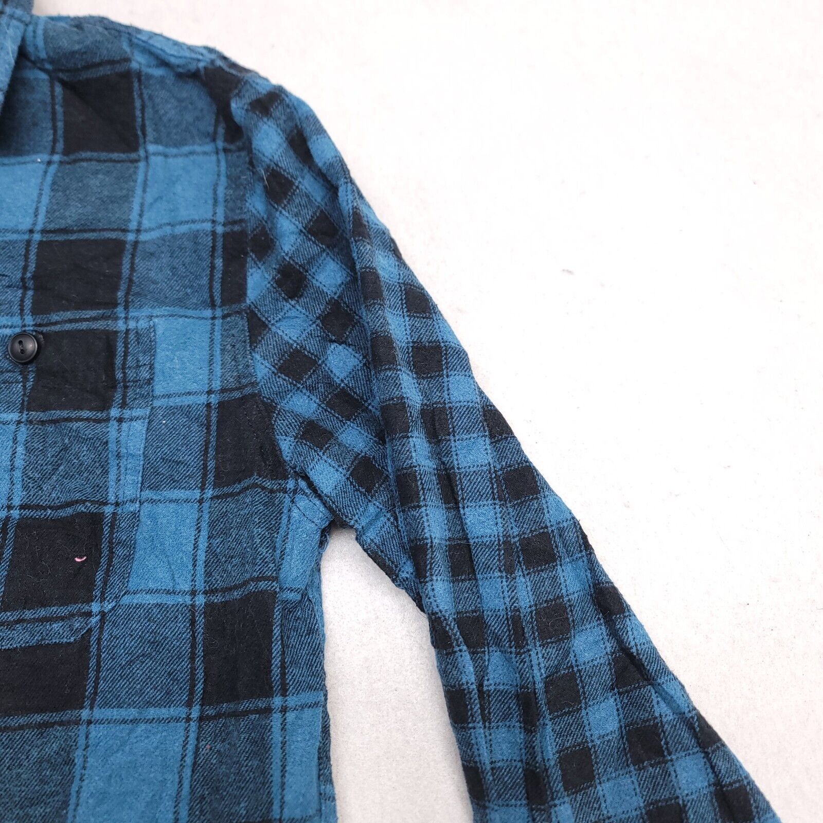Carbon Carbon Buffalo Check Flannel Mens Size Small S Blue Black Size US S / EU 44-46 / 1 - 5 Thumbnail