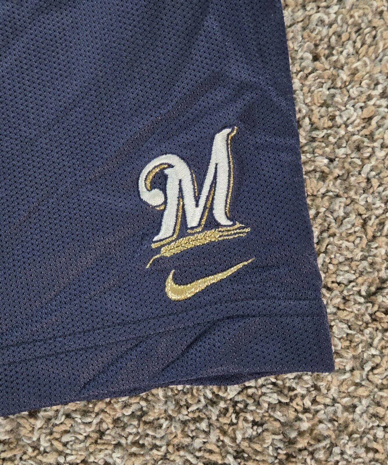Nike Nike Genuine Merchandise Milwaukee Brewers Shorts Sz M Size US 32 / EU 48 - 2 Thumbnail