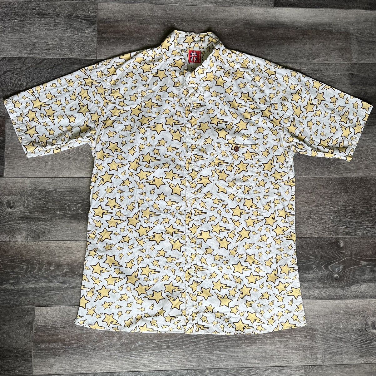 Bape Rare OG A Bathing Ape Bape Sta All Over Logo Button Up Shirt Size US XL / EU 56 / 4 - 1 Thumbnail
