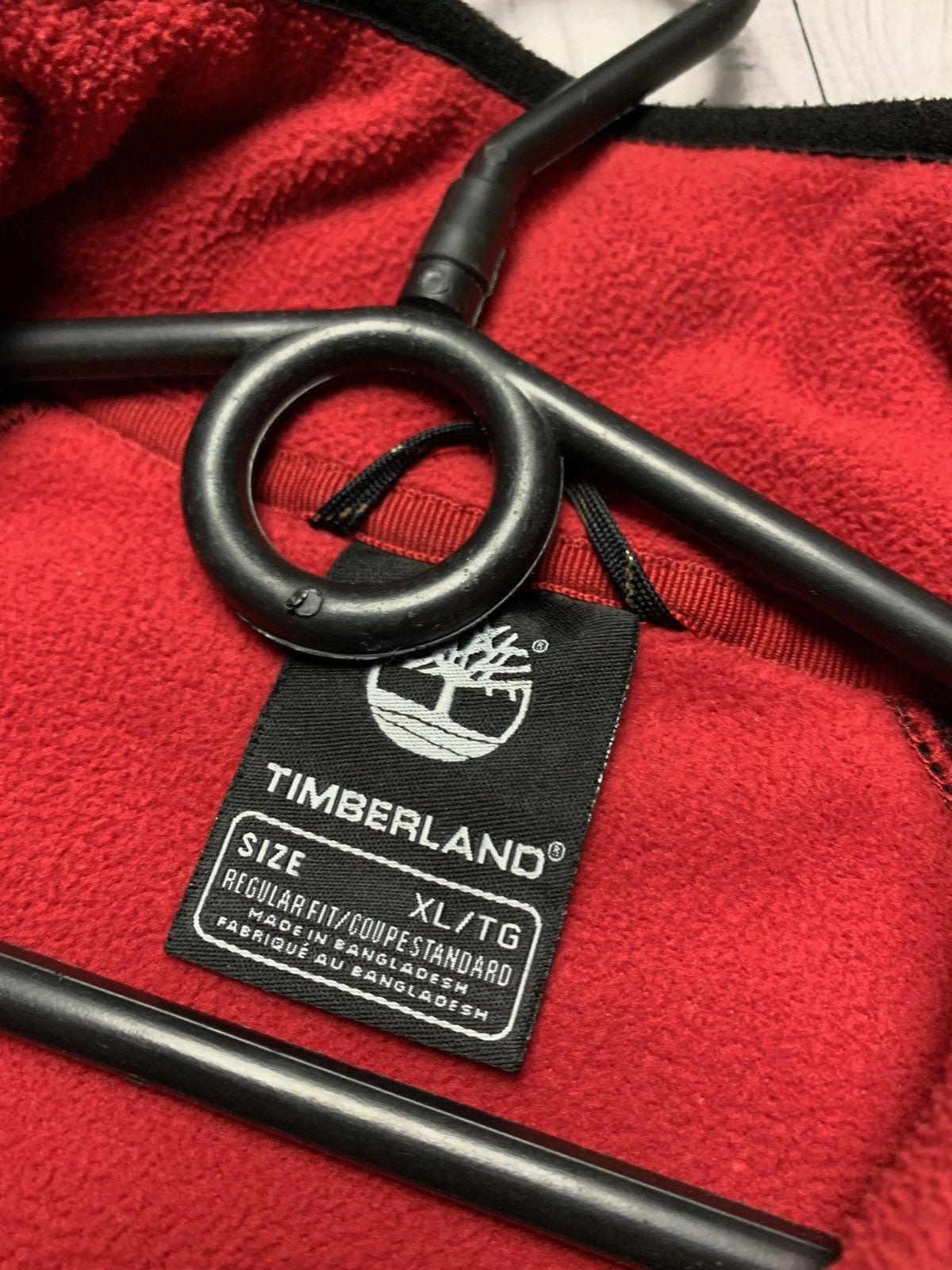 Timberland × Vintage Timberland fleece hoodie red Size XL Size US XL / EU 56 / 4 - 4 Thumbnail