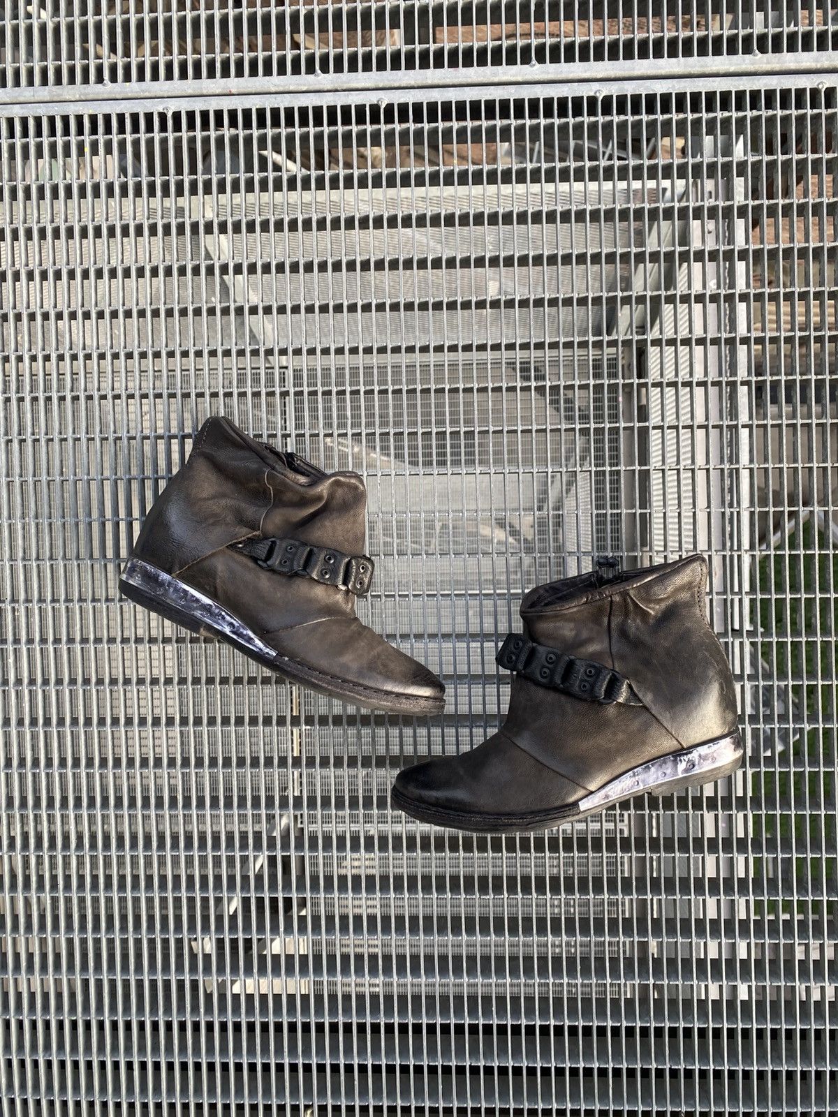 A.S.98 A.S.98 Avant-garde Leather Ankle Wadge Boots Size US 8 / IT 38 - 1 Thumbnail