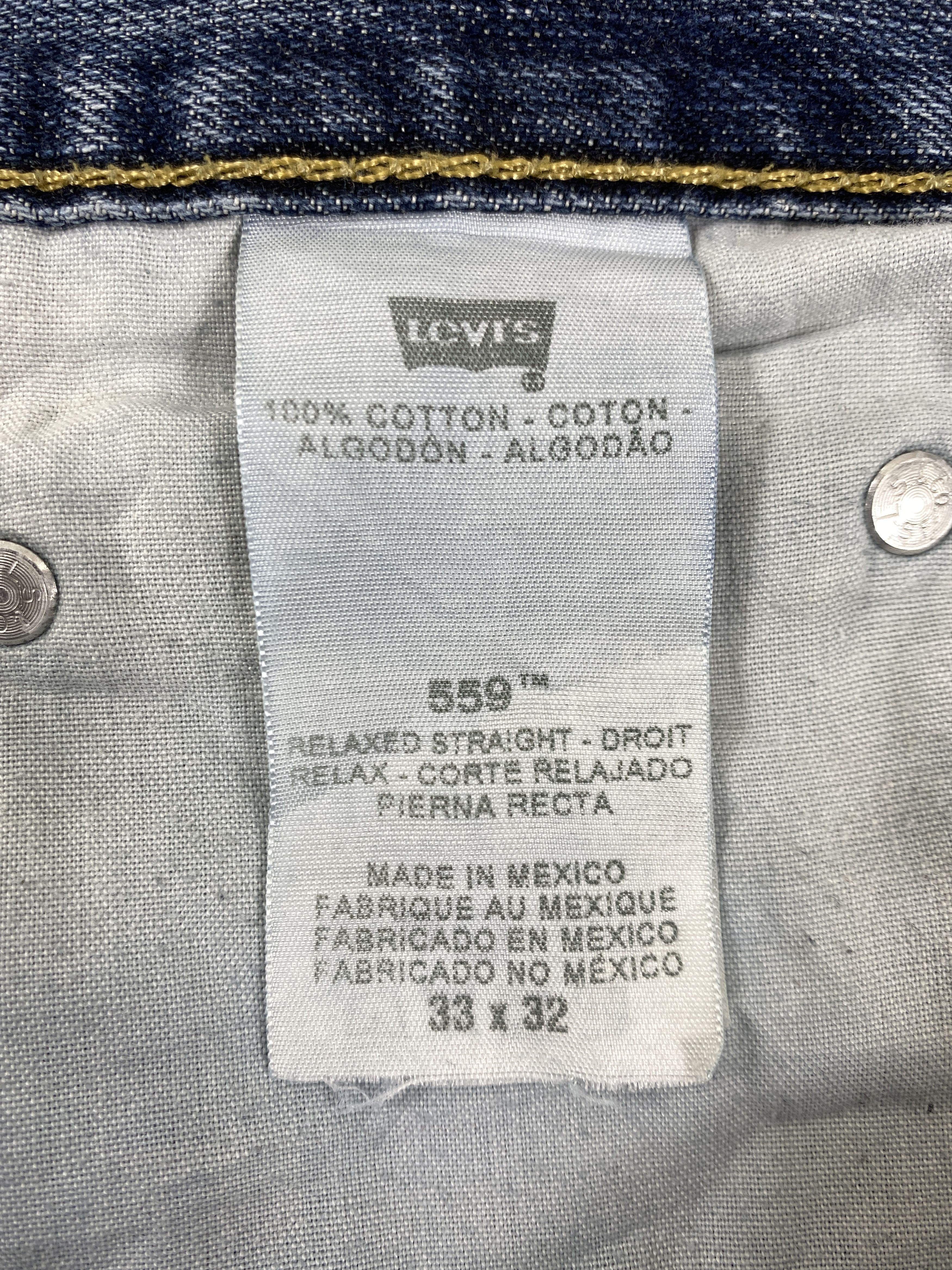 Levi's Blue Vintage Levi's 559 Jeans 35x32.5 Denim -JN1961 Size US 35 - 10 Thumbnail