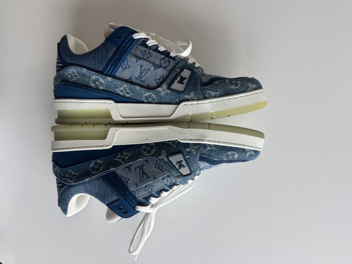 Louis Vuitton Louis Vuitton LV Trainer Monogram Denim Size US 9.5 / EU 42-43 - 5 Thumbnail
