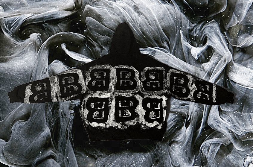 Designer × Vintage “Blackout” Reflective BUILTFROMMUDD Hoodie Size US M / EU 48-50 / 2 - 3 Thumbnail