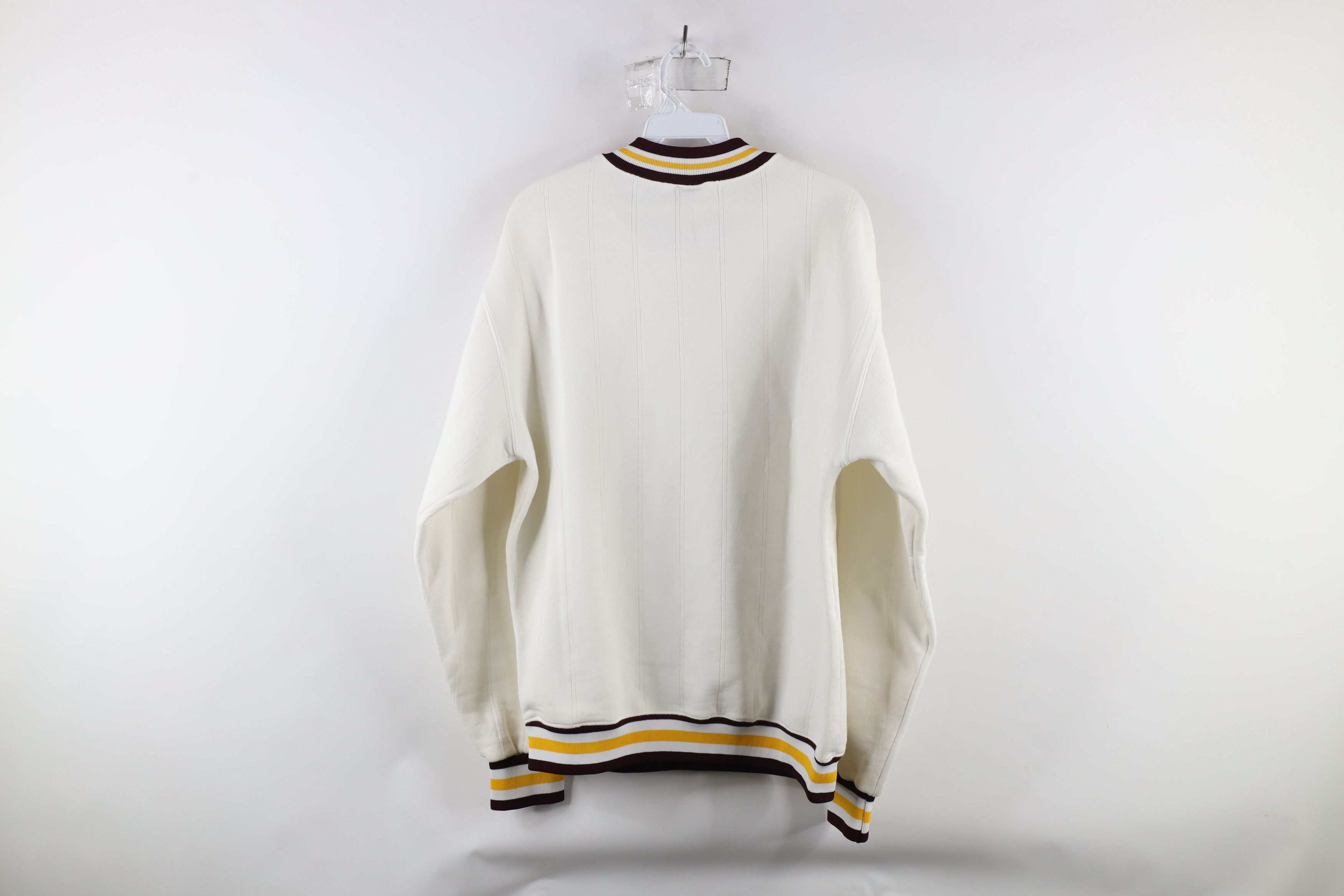 Vintage Vintage 90s Streetwear Blank Striped Crewneck Sweatshirt USA Size US L / EU 52-54 / 3 - 12 Thumbnail